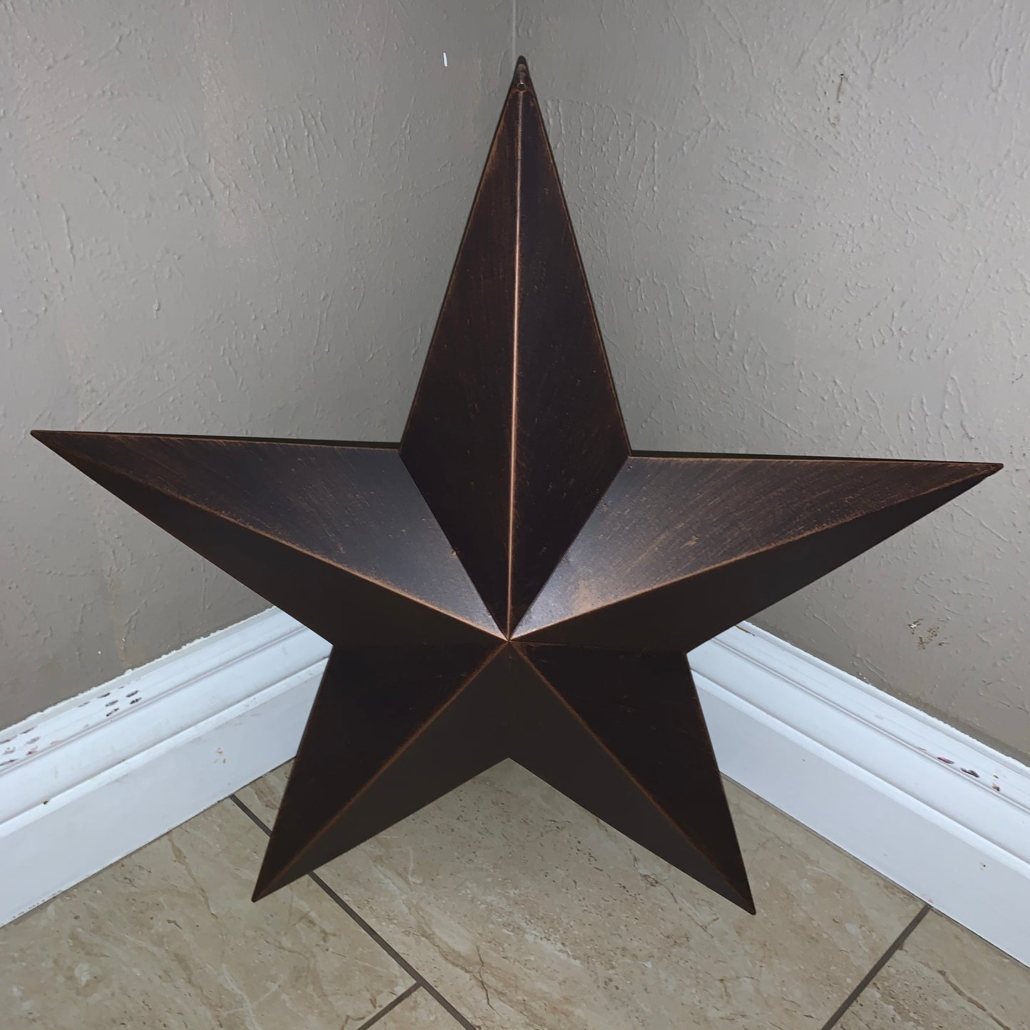12",16",22",24",30",36" RUSTIC BRONZE BARN STAR 5 POINT METAL STAR OF DAVID WESTERN HOME DECOR HANDMADE NEW 3" TO 36"-#EH10044