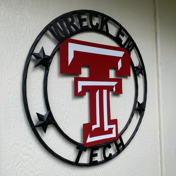 TEXAS TECH METAL COLLEGE WESTERN HOME DECOR WALL ART BRAND NEW