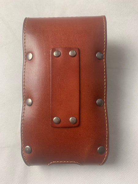 #LG1006 7" LONE STAR BLACK & TURQUOISE LEATHER POUCH EXTRA LARGE  BELT LOOP HOLSTER CELL PHONE CASE UNIVERSAL OVERSIZE--FREE SHIPPING