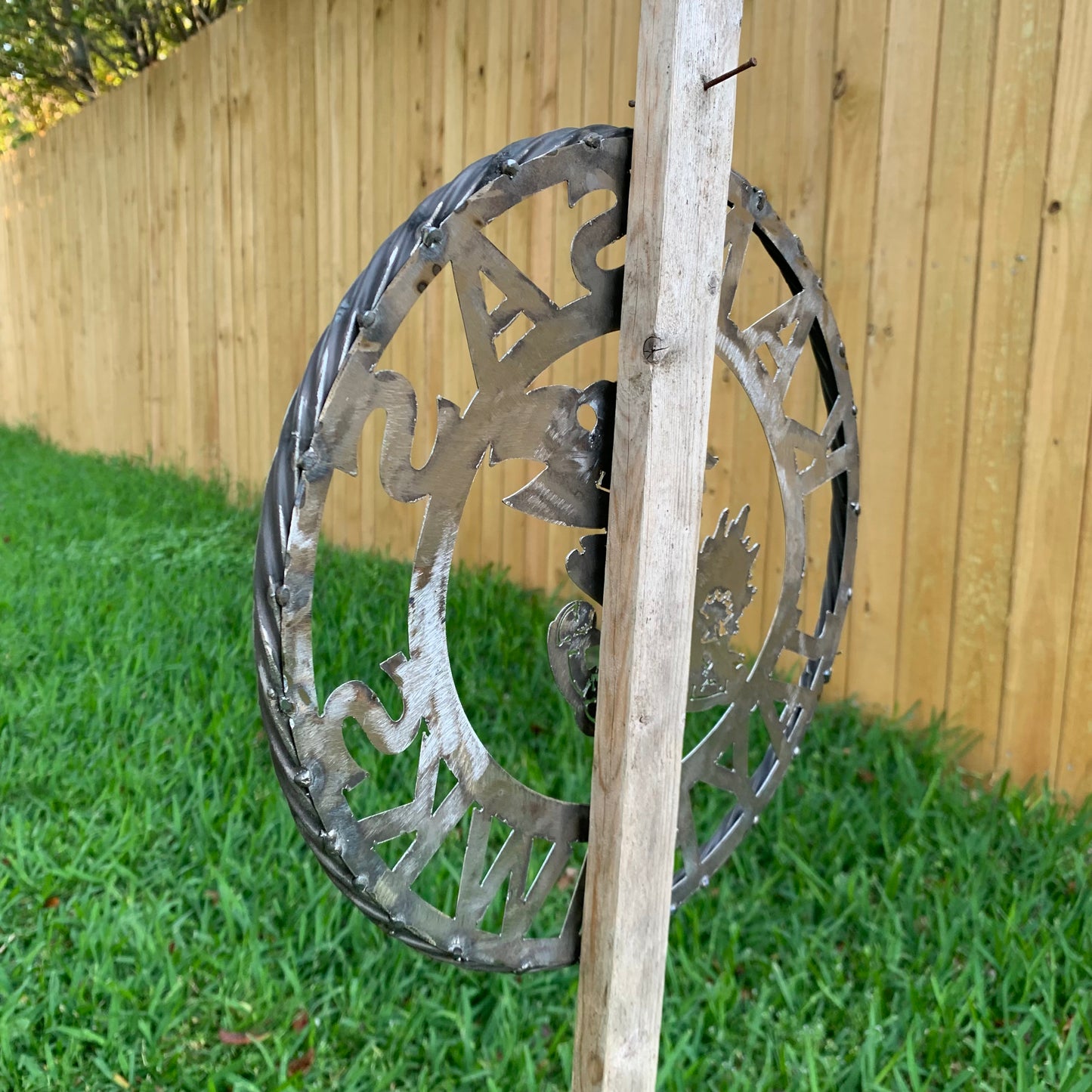 KANSAS JAYHAWKS RAW METAL CUSTOM VINTAGE CRAFT WALL ART TEAM SIGN HANDMADE
