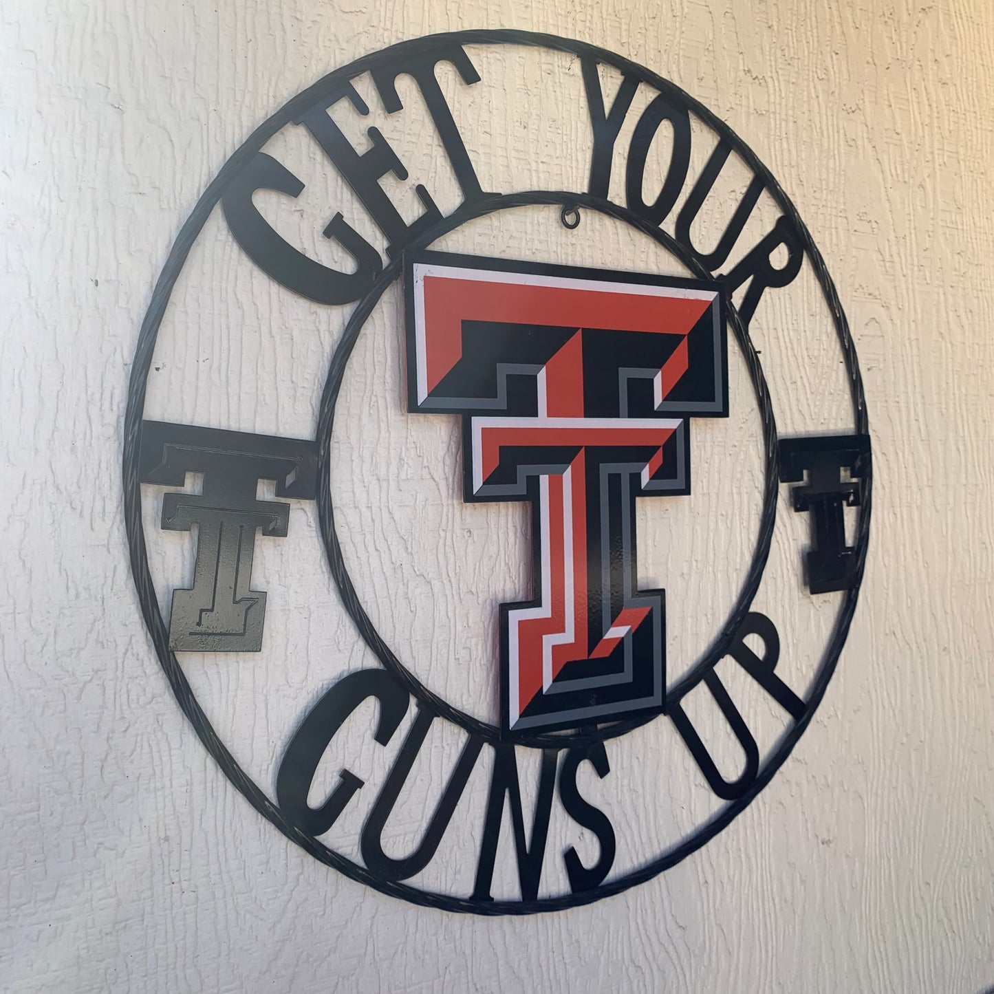 GET YOUR GUNS UP TEXAS TECH CUSTOM METAL VINTAGE CRAFT SIGN TEAM HANDMADE 12",18",24",32"