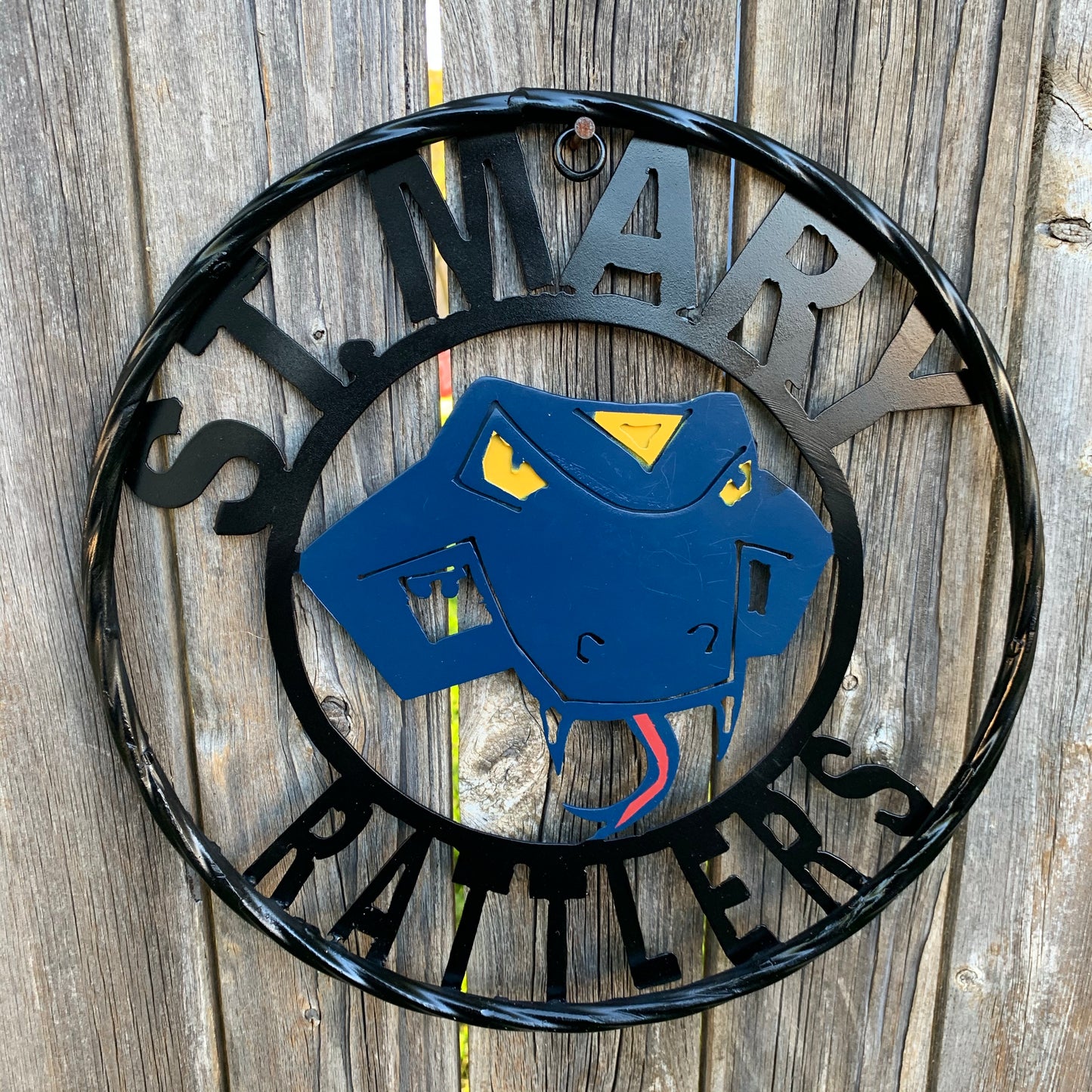 St. MARY RATTLERS METAL CUSTOM VINTAGE CRAFT TEAM SIGN HANDMADE