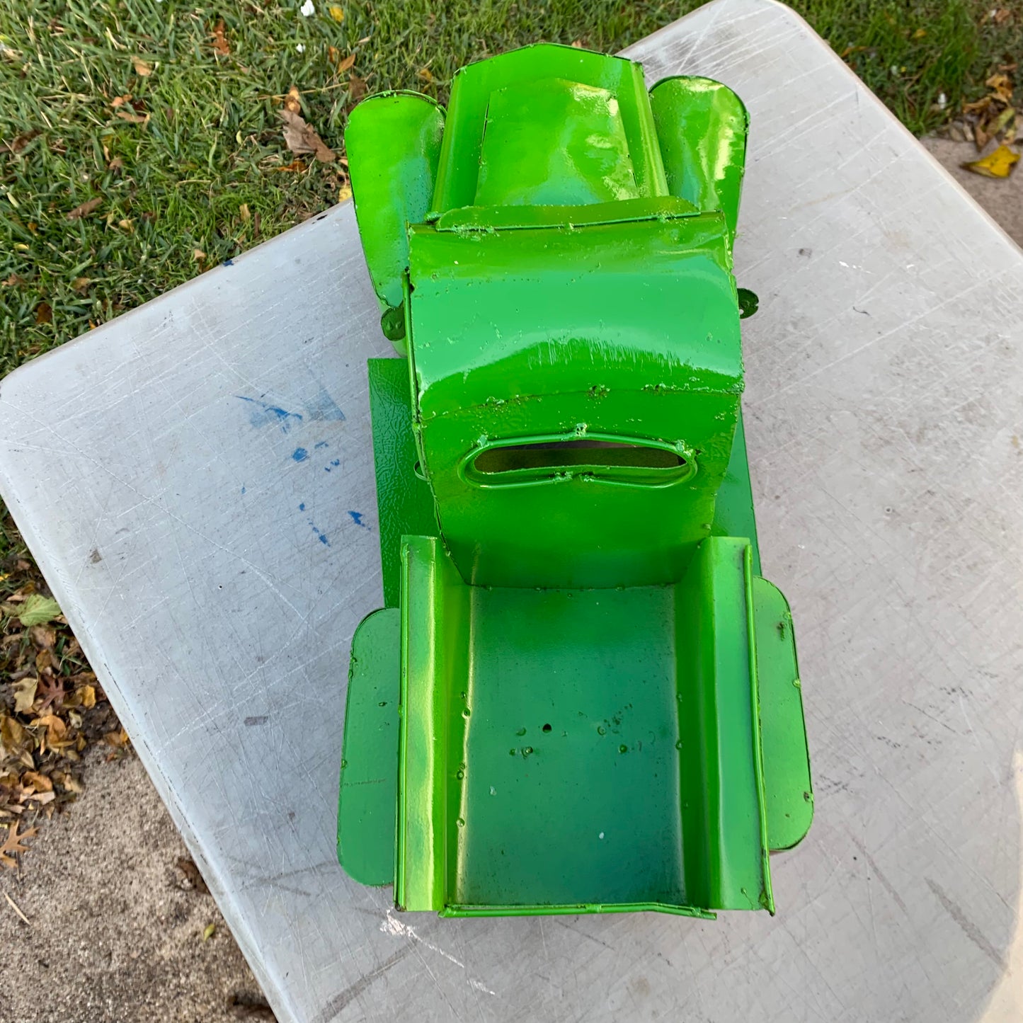 GARDEN GREEN 20" PICKUP TRUCK METAL ART GARDEN FIGURINE OUTDOOR & INDOOR GARDEN WESTERN HOME DECOR HANDMADE NEW SIZE 20"L x 10"W x 12" H #EH12523