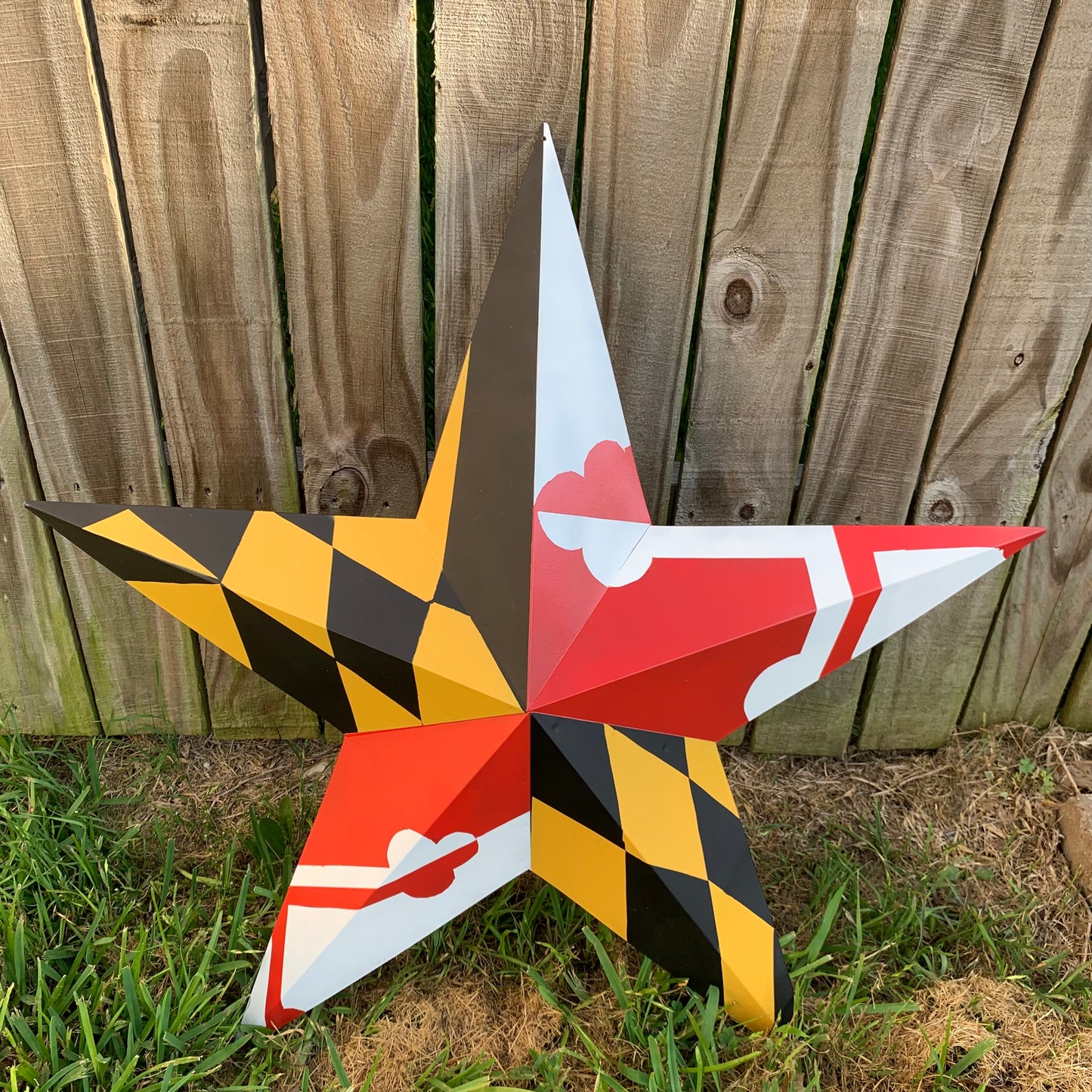 MARYLAND FLAG BARN METAL STAR WESTERN HOME DECOR HANDMADE 22",24",30",36" #EH10423