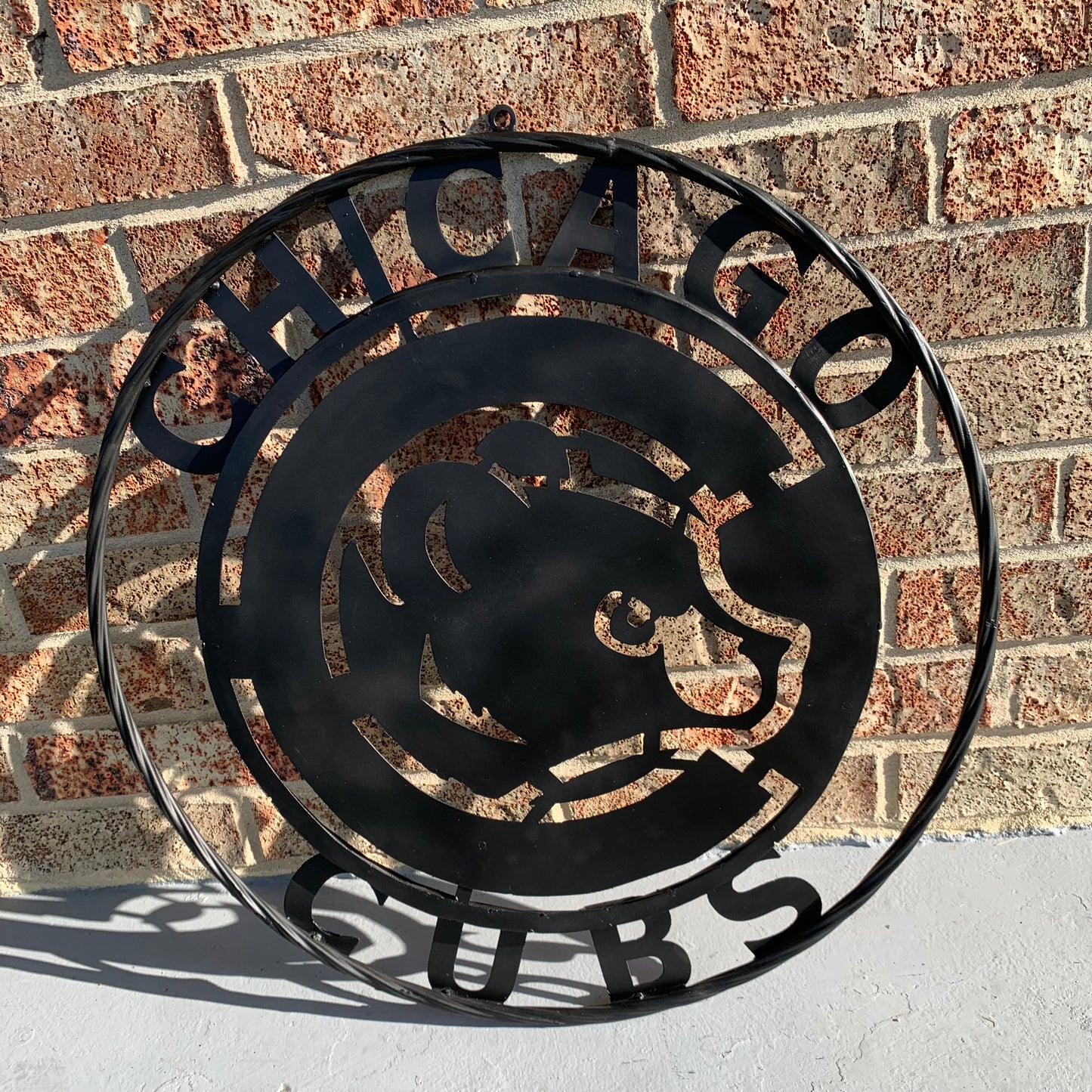 12", 18", 24", 32" CHICAGO CUBS CUSTOM BLACK & RAW METAL VINTAGE CRAFT TEAM SPORTS SIGN HANDMADE