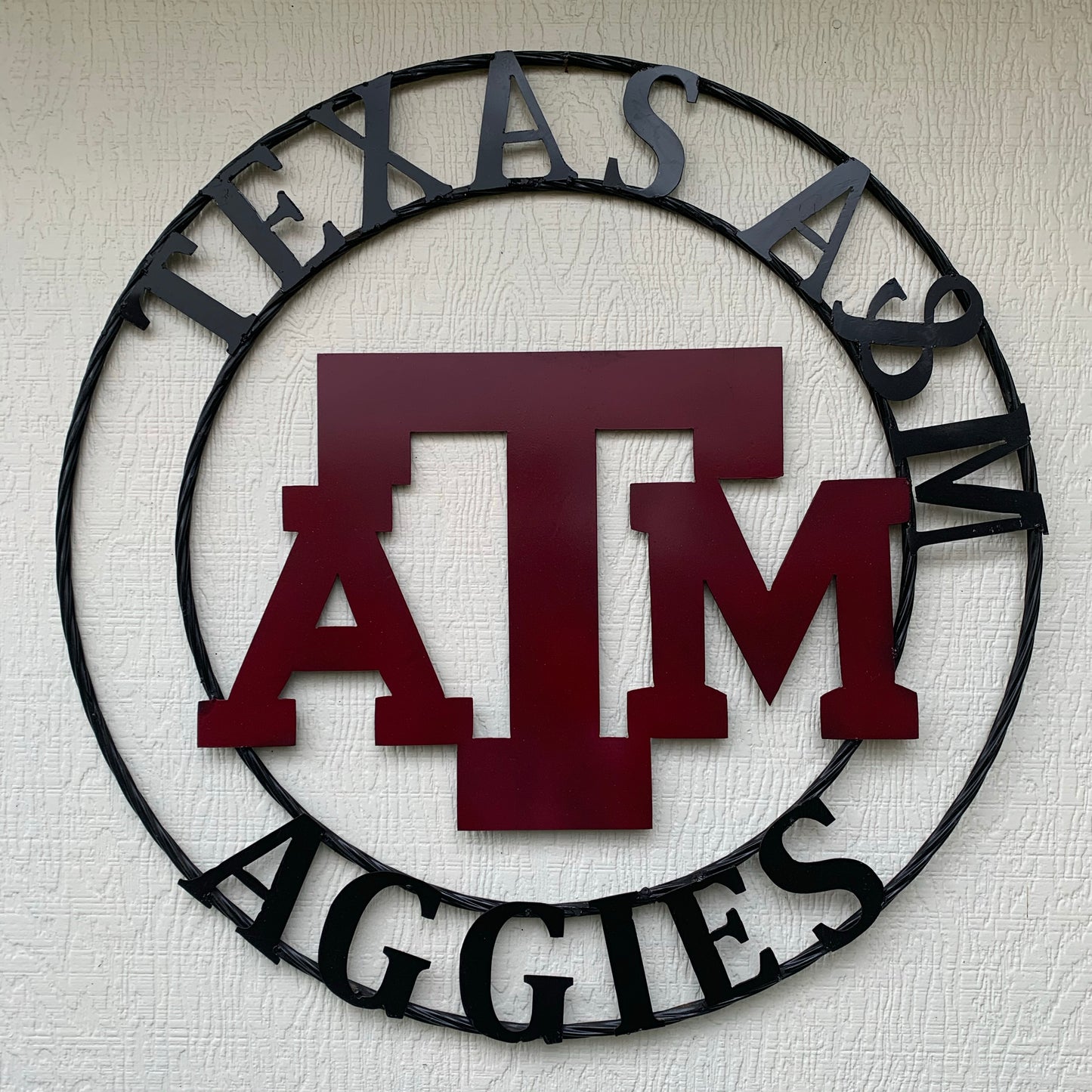 GIGEM AGGIES TEXAS A&M CUSTOM METAL VINTAGE CRAFT TEAM SIGN WESTERN HOME DECOR HANDMADE