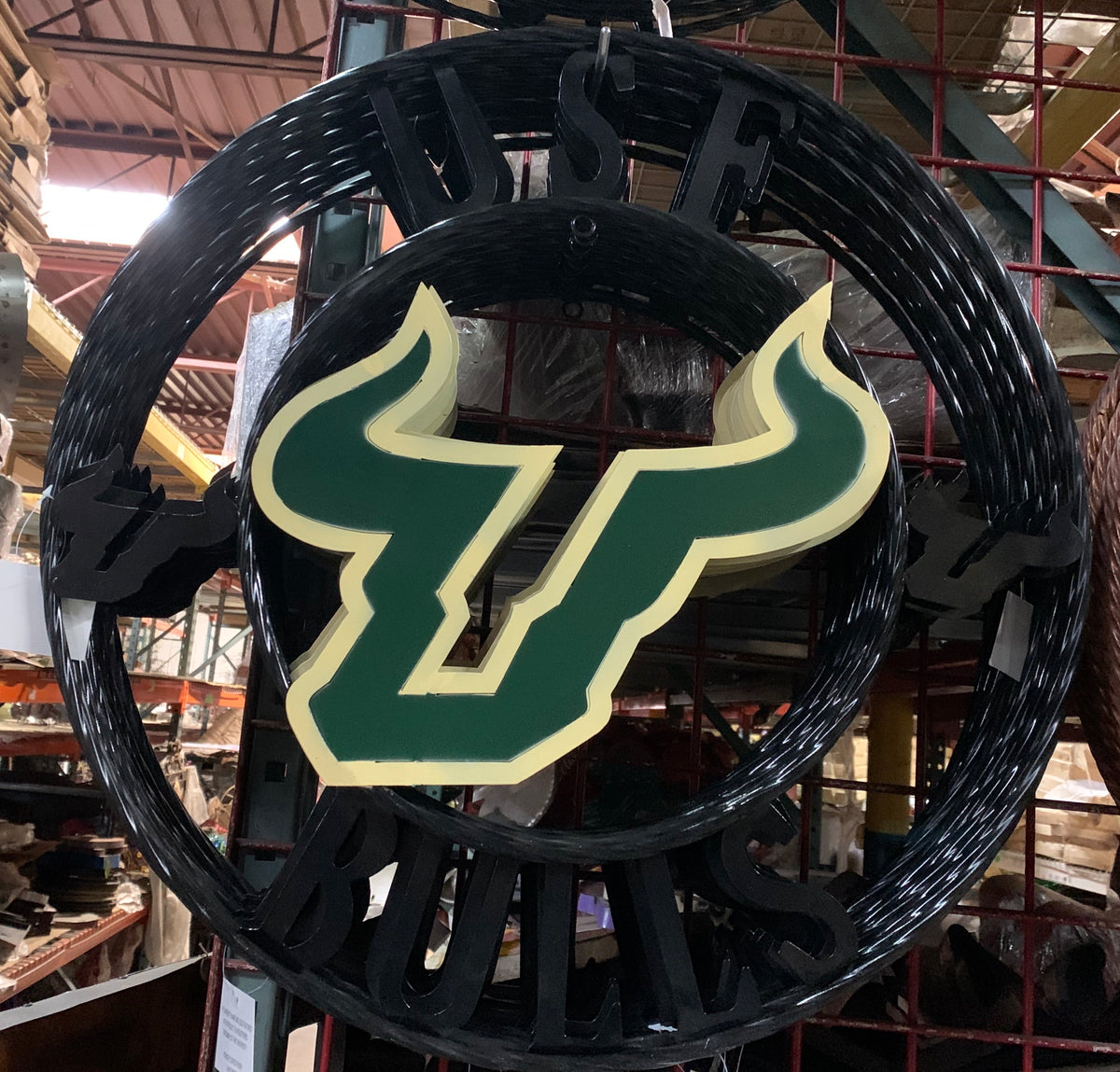 USF BULLS CUSTOM METAL VINTAGE CRAFT SIGN METAL TEAM WALL DECOR HANDMADE 12", 18", 24", 32"