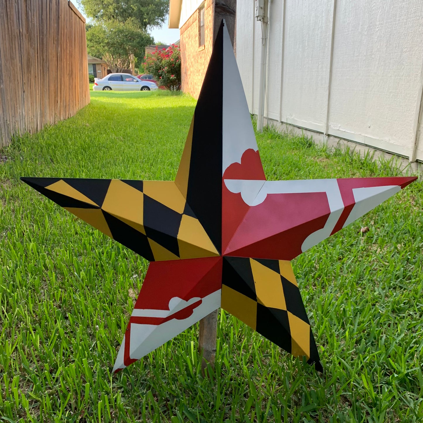 MARYLAND FLAG BARN METAL STAR WESTERN HOME DECOR HANDMADE 22",24",30",36" #EH10423