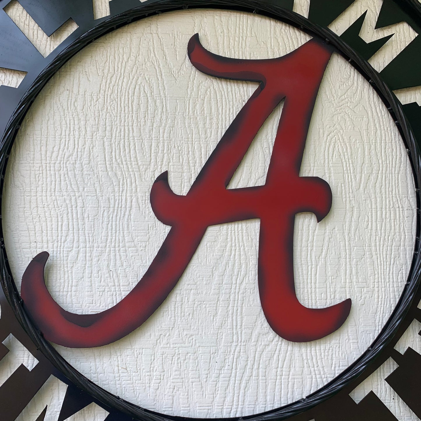 ALABAMA CRIMSON TIDE WIDE BAND RING CUSTOM METAL VINTAGE SIGN TEAM SPORTS HANDMADE