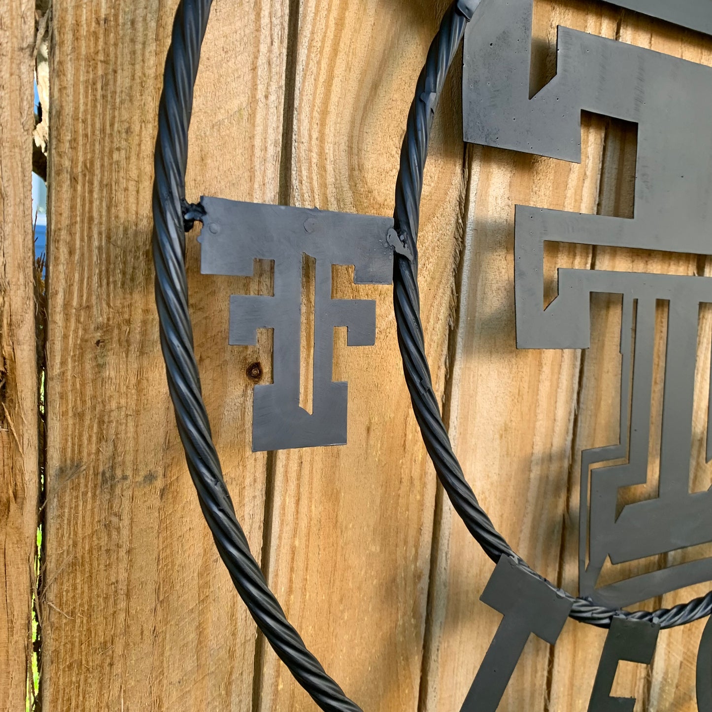 TEXAS TECH RUSTIC BLACK CUSTOM METAL VINTAGE CRAFT WESTERN HOME DECOR HANDMADE