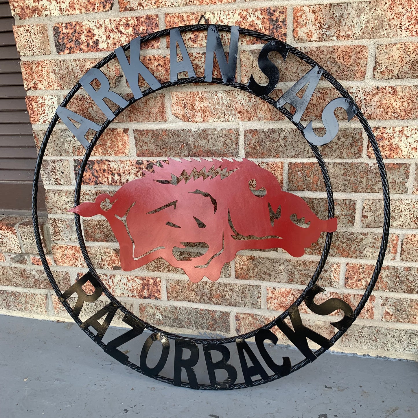 ARKANSAS RAZORBACKS CUSTOM METAL VINTAGE CRAFT SIGN TEAM WALL ART WESTERN HOME DECOR HANDAMADE