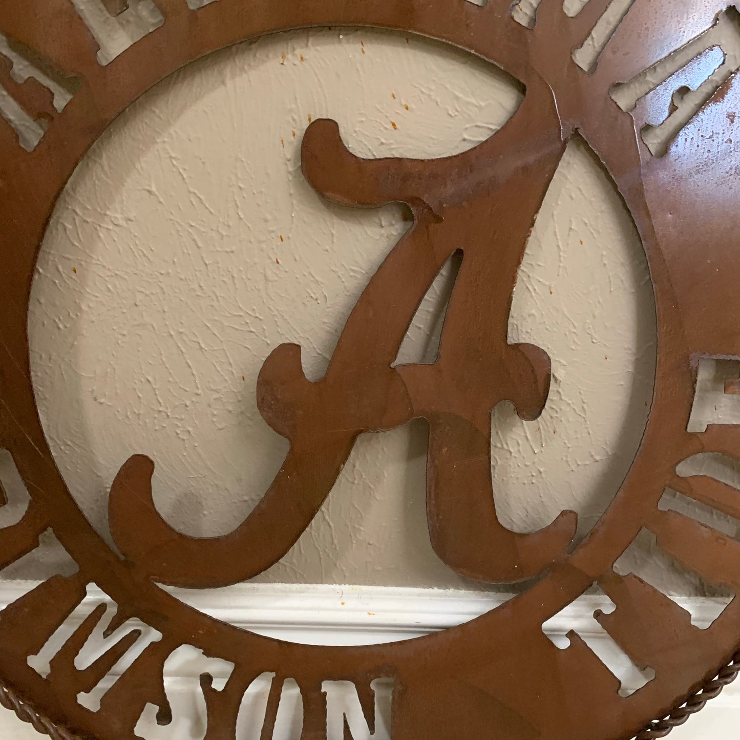 ALABAMA CRIMSON TIDE LASERCUT CUSTOM METAL VINTAGE TEAM CRAFT RUSTIC BRONZE HANDMADE