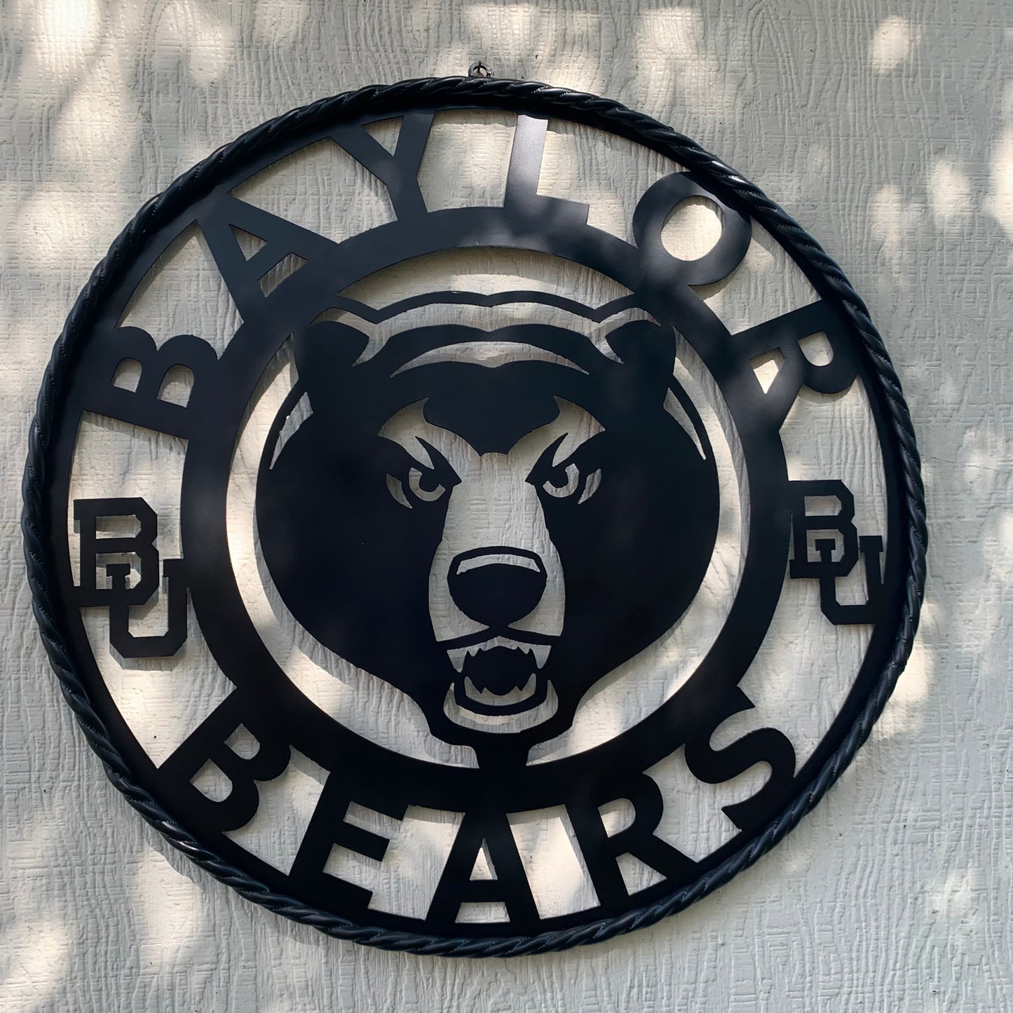 12", 18", 24", 32" BAYLOR BEARS ALL BLACK CUSTOM METAL VINTAGE TEAM SIGN WALL ART WESTERN HOME DECOR