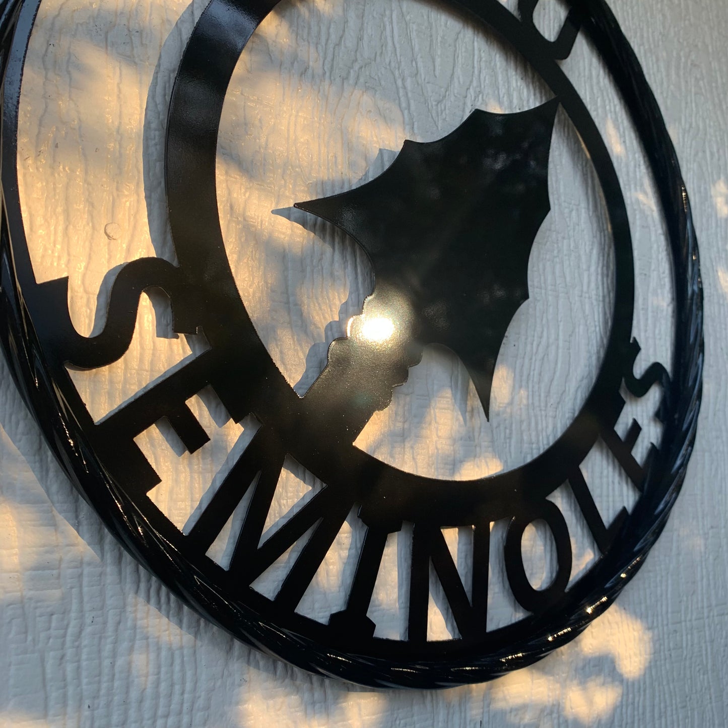 12", 18", 24", 32" FSU SEMINOLES FLORIDA STATE SPEAR CUSTOM METAL VINTAGE CRAFT TEAM SIGN RUSTIC BLACK HANDMADE