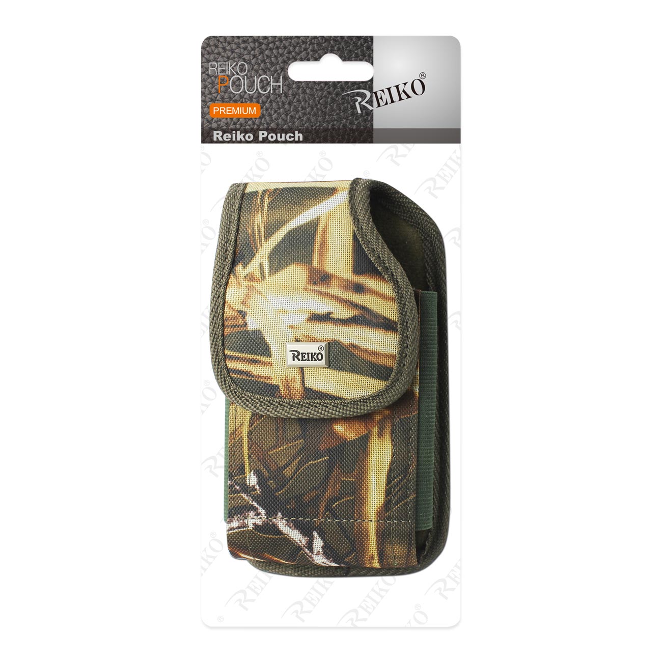 PH02B-AM32 7" REIKO XL MEGA EXTRA LARGE VERTICAL CAMO RUGGED POUCH VELCO CLOSURE  &  BELT LOOP HOLSTER CELL PHONE CASE UNIVERSAL OVERSIZE -- FREE SHIPPING