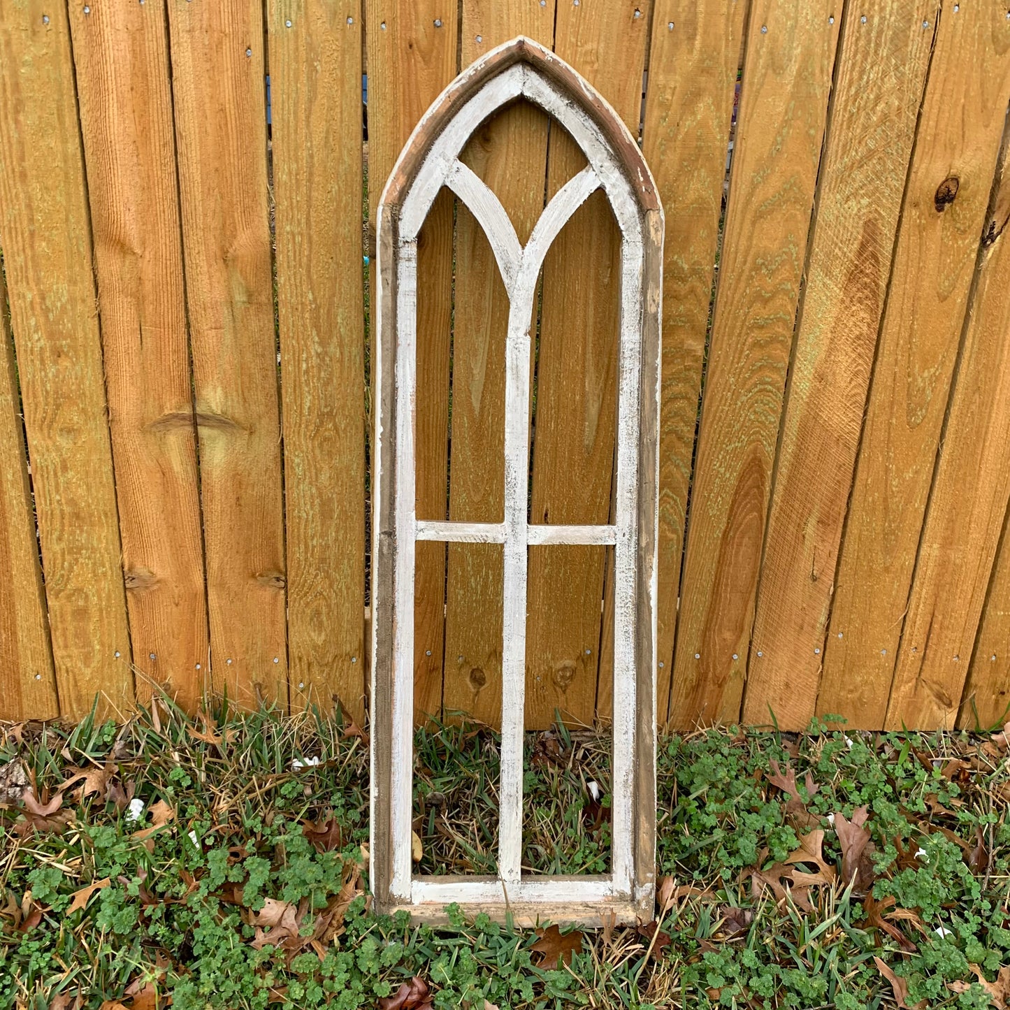 36" 2 PCS FERRARA CATHEDRAL WINDOW 2pc SET WESTERN HOME DECOR HANDMADE CRAFT NEW #EH11564