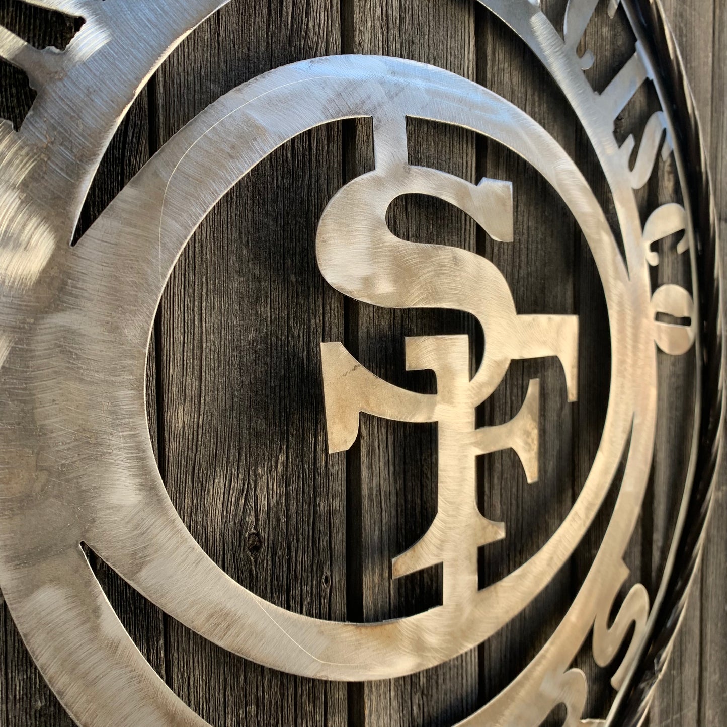 SAN FRANCISCO 49ERS METAL CUSTOM VINTAGE RAW METAL CRAFT TEAM SIGN HANDMADE 12",18",24",32",36",40",50"