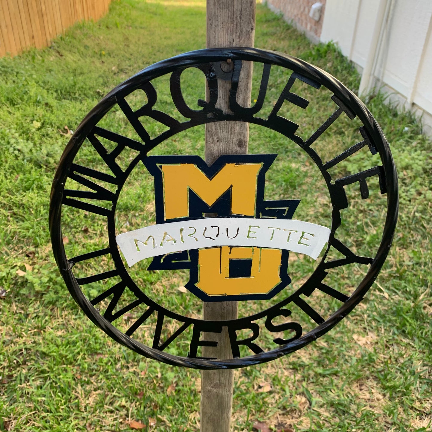 12",18",24" MARQUETTE METAL CUSTOM VINTAGE CRAFT WALL ART TEAM SIGN HANDMADE
