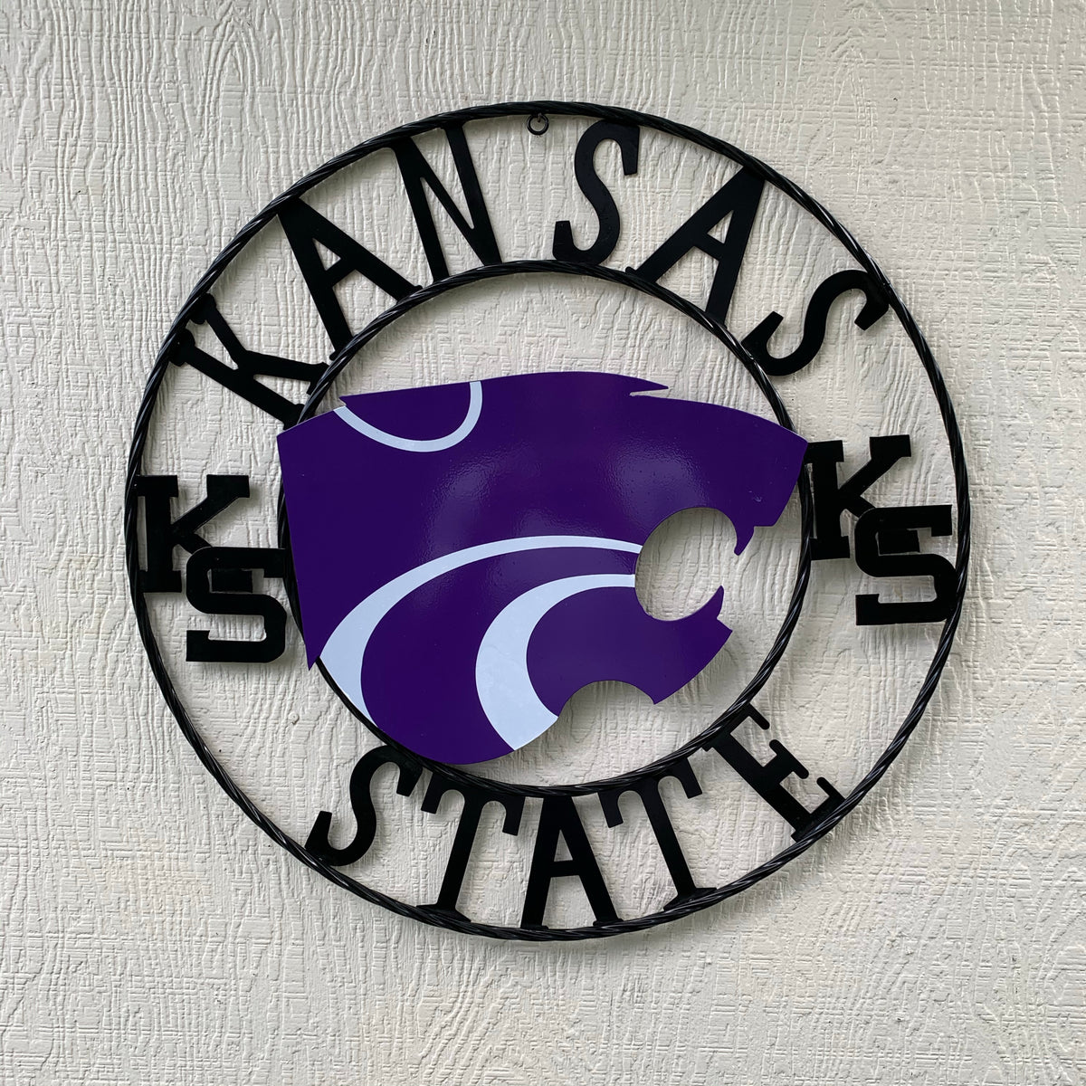 KANSAS STATE CUSTOM METAL VINTAGE CRAFT SIGN WALL ART TEAM SIGN HANDMADE #EH12127