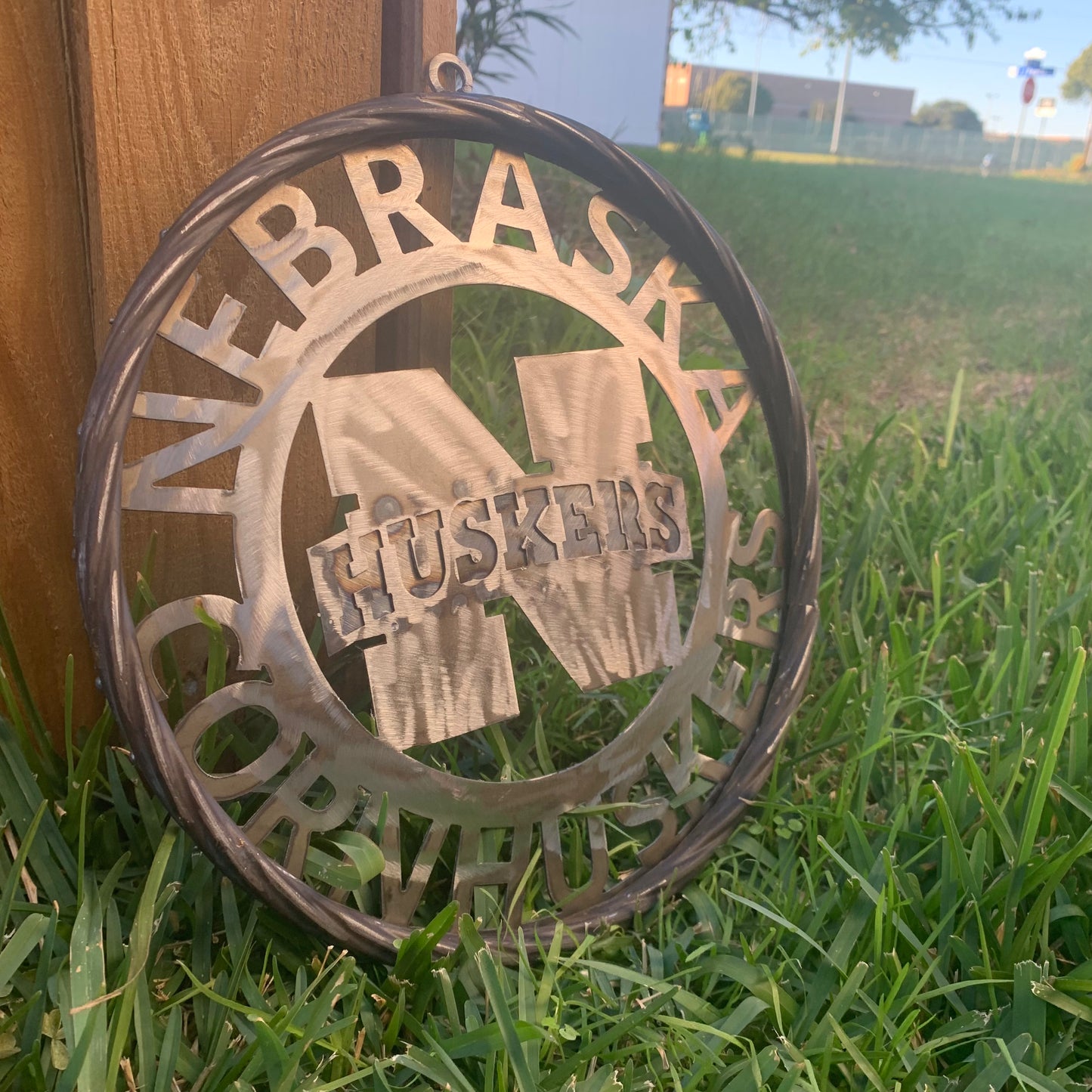 12", 18", 24", 32" NEBRASKA HUSKERS RAW METAL CUSTOM VINTAGE CRAFT TEAM SIGN