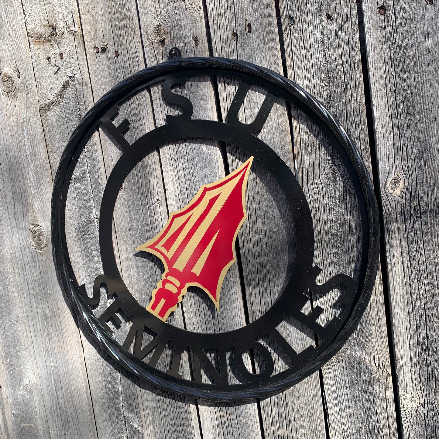 FSU SEMINOLES FLORIDA METAL CUSTOM VINTAGE CRAFT TEAM SIGN HANDMADE 12",18",24",36"