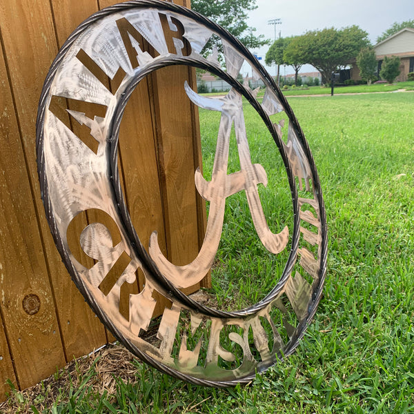 ALABAMA CRIMSON TIDE RAW METAL LASER CUT  WIDE BAND RING CUSTOM METAL VINTAGE TEAM CRAFT HANDMADE