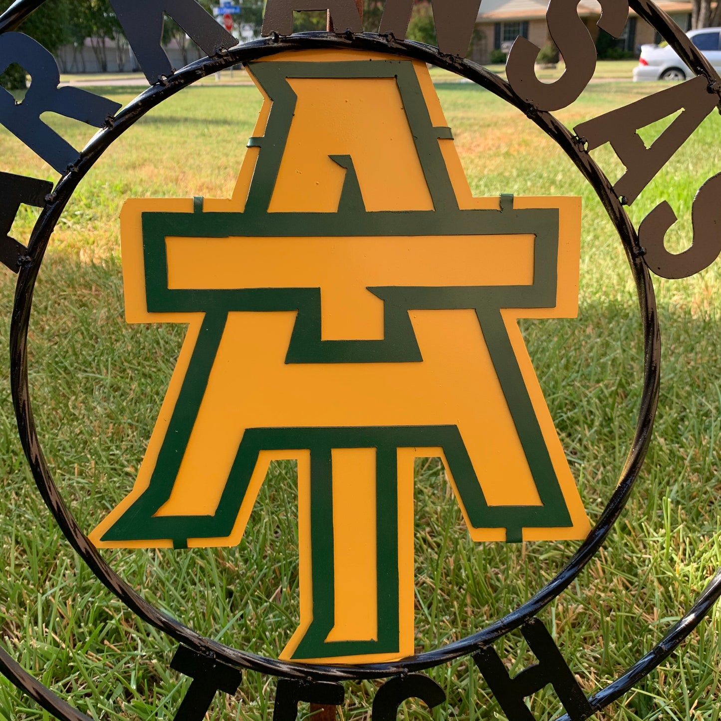 ARKANSAS TECH CUSTOM METAL VINTAGE CRAFT SIGN TEAM WESTERN HOME DECOR HANDMADE