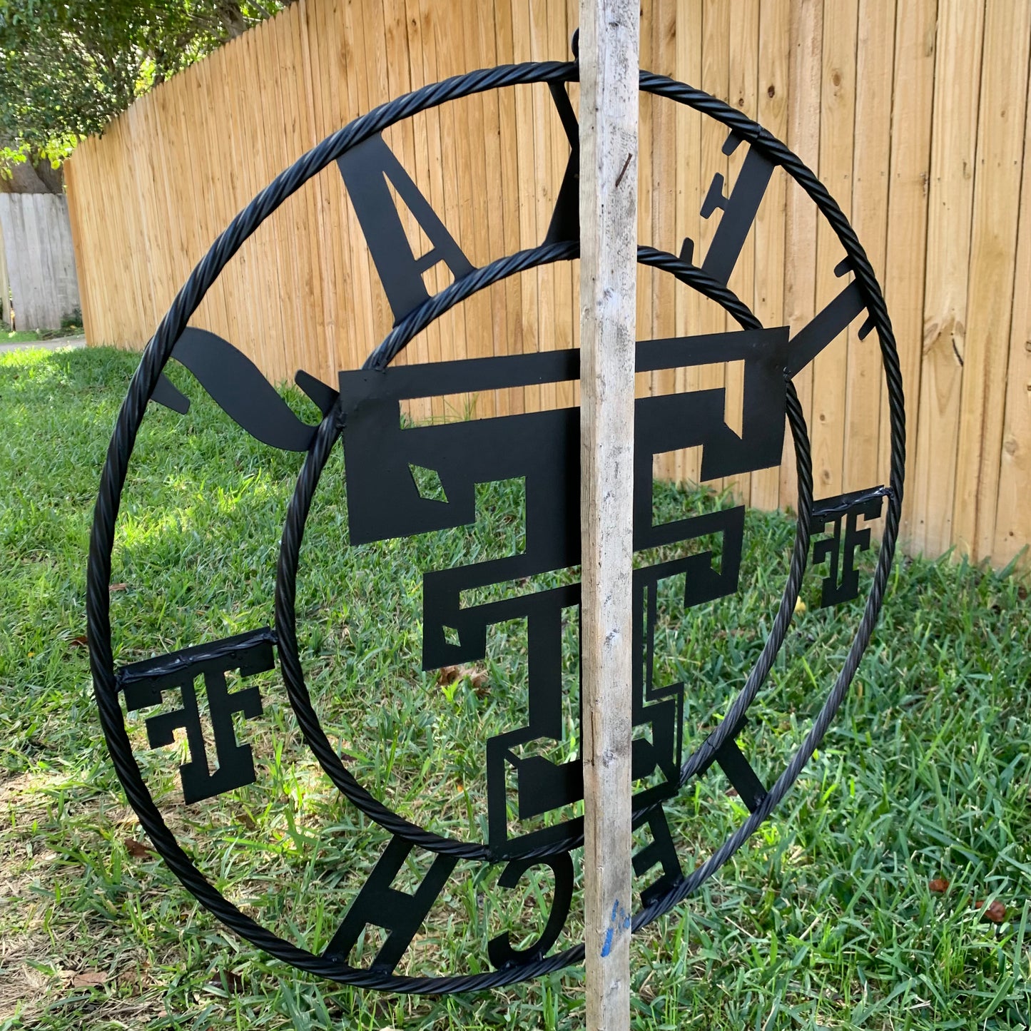 TEXAS TECH RUSTIC BLACK CUSTOM METAL VINTAGE CRAFT WESTERN HOME DECOR HANDMADE