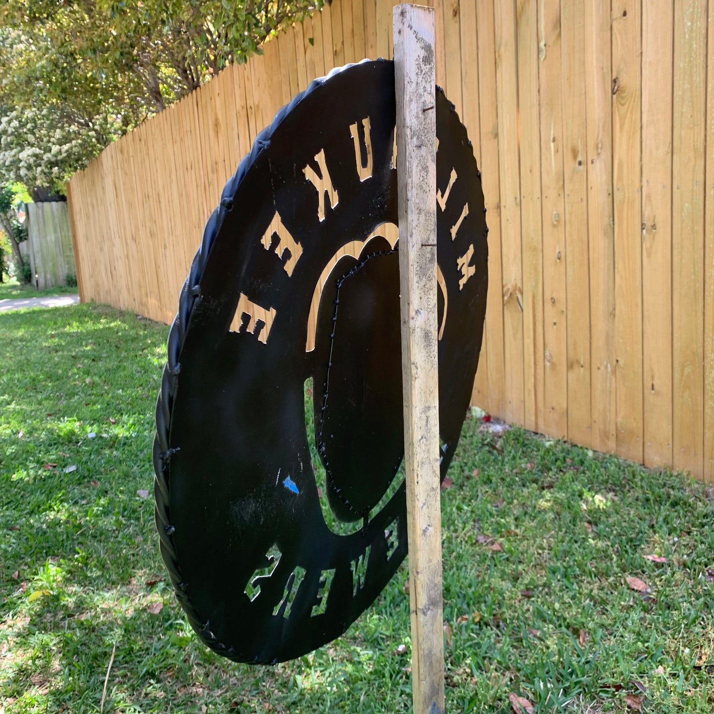 24" MILWAUKEE BREWERS WIDE BAND DISC CUSTOM METAL VINTAGE CRAFT TEAM SPORTS SIGN HANDMADE