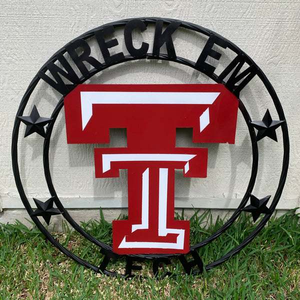 TEXAS TECH METAL COLLEGE WESTERN HOME DECOR WALL ART BRAND NEW