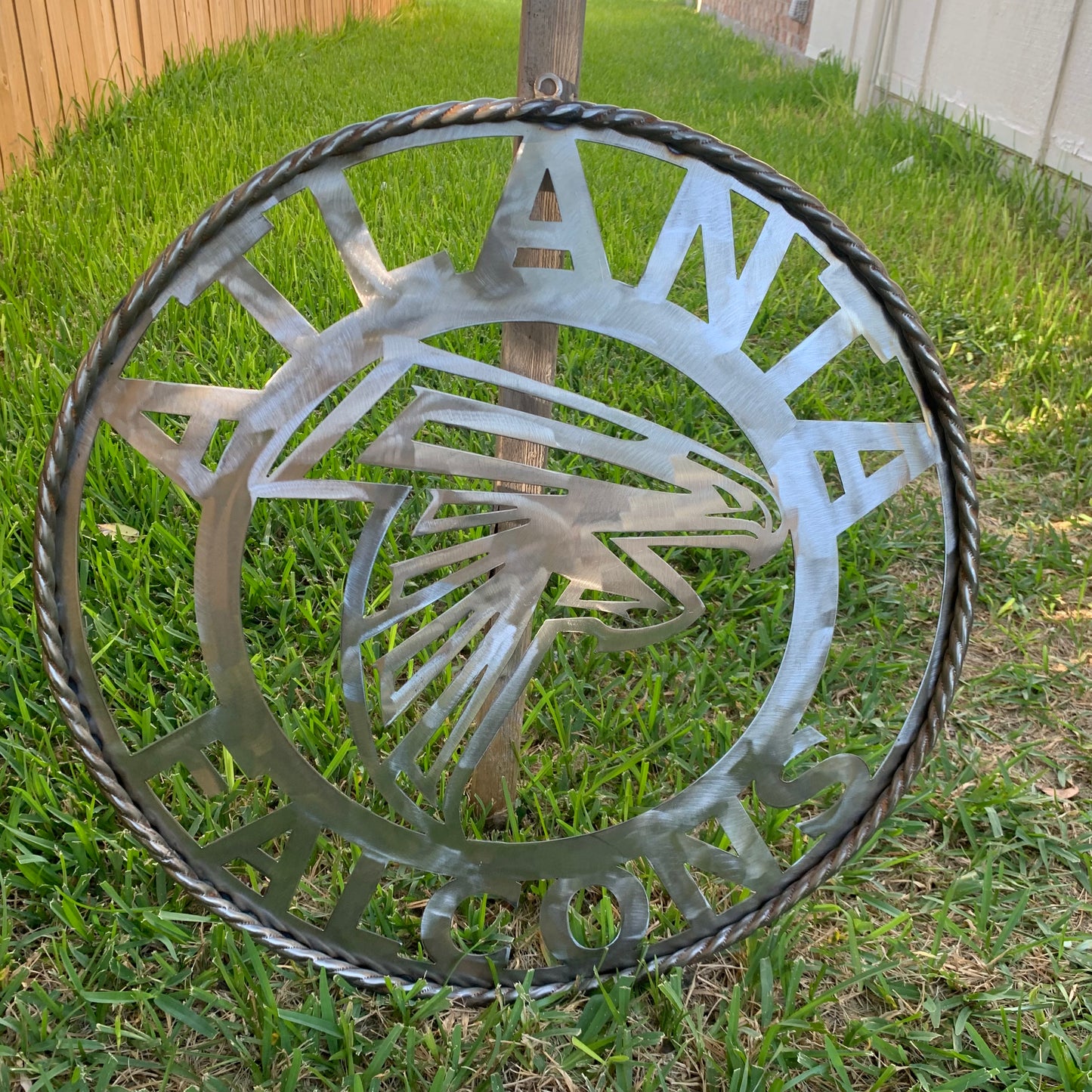 18", 24", 32", 36" ATLANTA FALCONS CUSTOM RAW METAL VINTAGE CRAFT TEAM SIGN HANDMADE