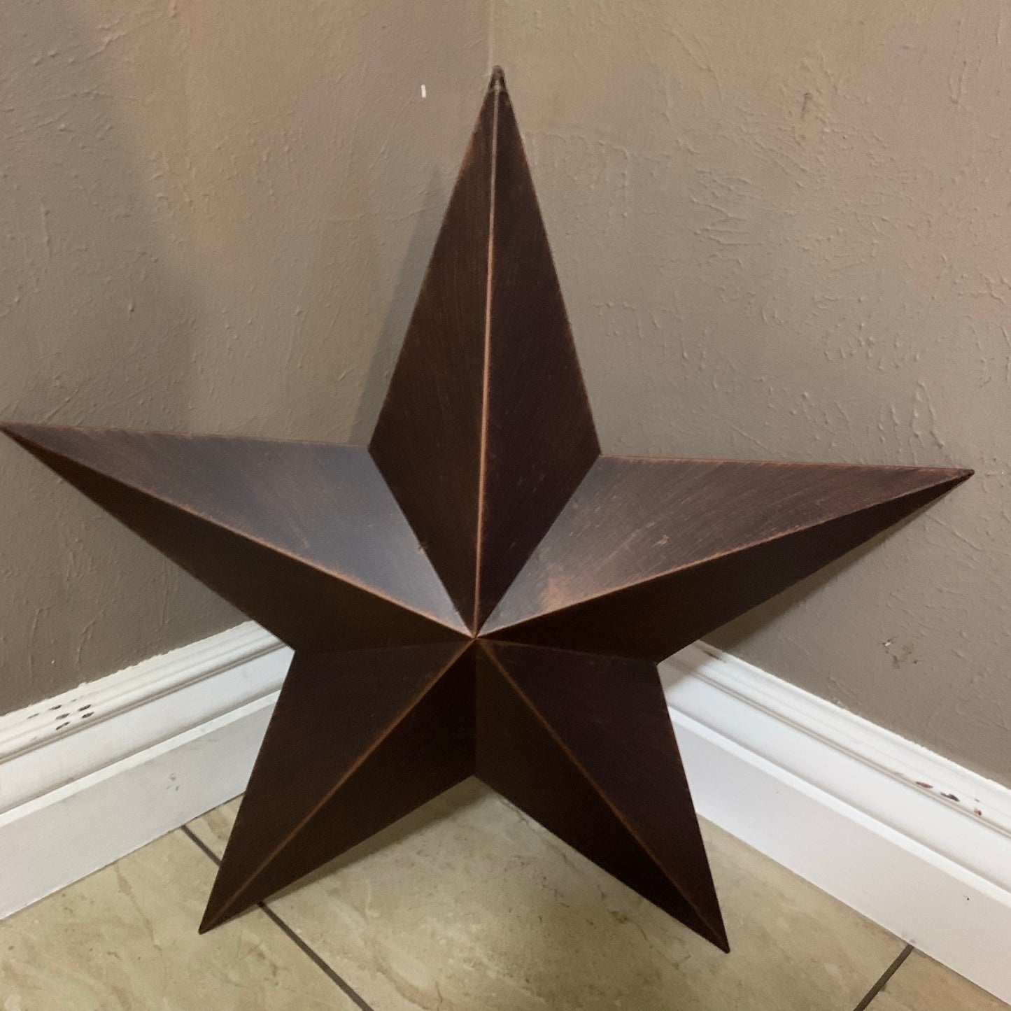 12",16",22",24",30",36" RUSTIC BRONZE BARN STAR 5 POINT METAL STAR OF DAVID WESTERN HOME DECOR HANDMADE NEW 3" TO 36"-#EH10044