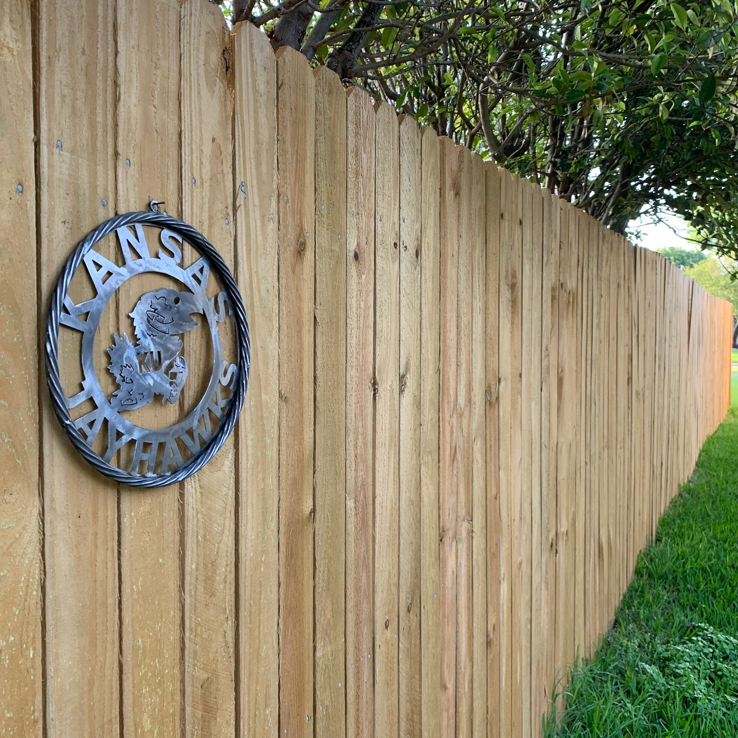 KANSAS JAYHAWKS RAW METAL CUSTOM VINTAGE CRAFT WALL ART TEAM SIGN HANDMADE