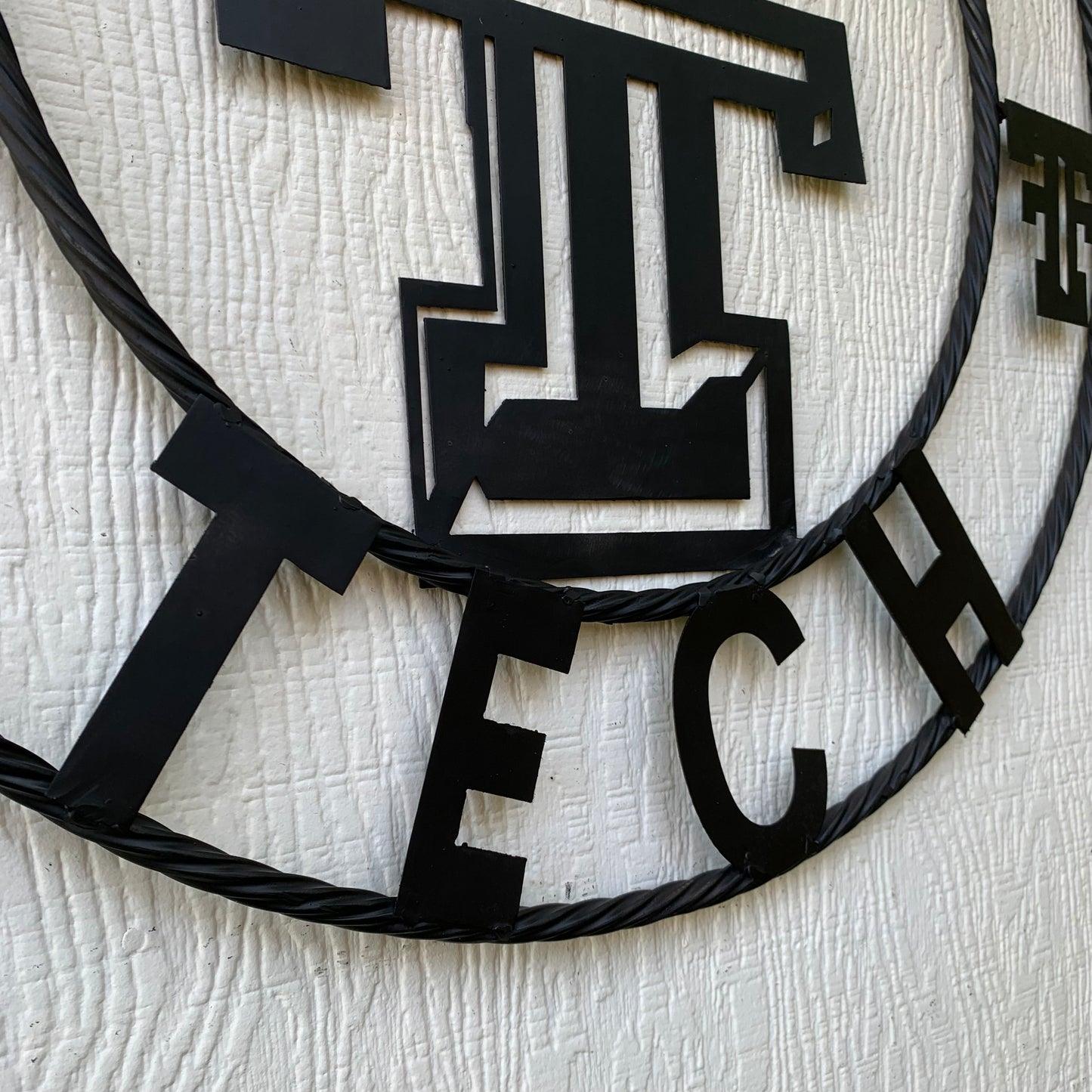 TEXAS TECH RUSTIC BLACK CUSTOM METAL VINTAGE CRAFT WESTERN HOME DECOR HANDMADE