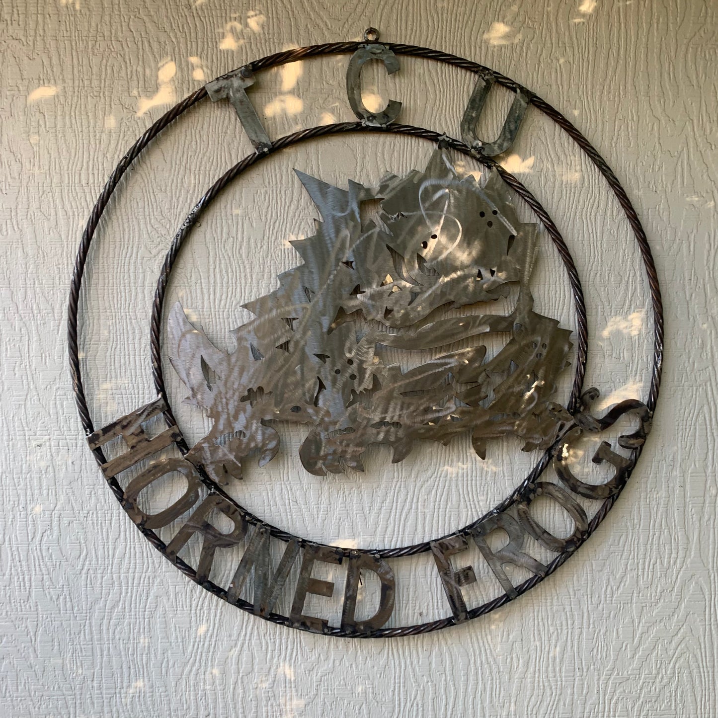 18",24",32" TCU HORNED FROGS RAW METAL CUSTOM VINTAGE CRAFT TEAM SIGN HANDMADE