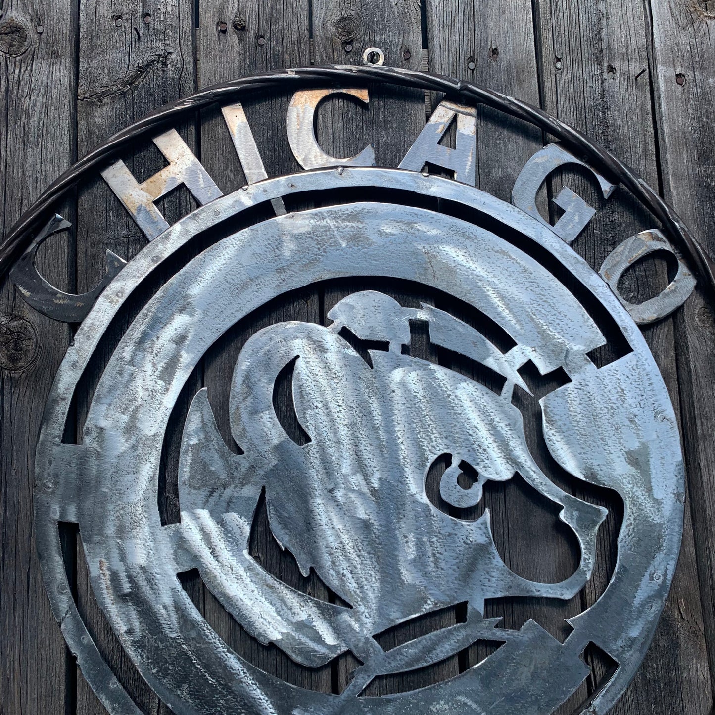 12", 18", 24", 32" CHICAGO CUBS CUSTOM RAW METAL VINTAGE CRAFT TEAM SPORTS SIGN HANDMADE