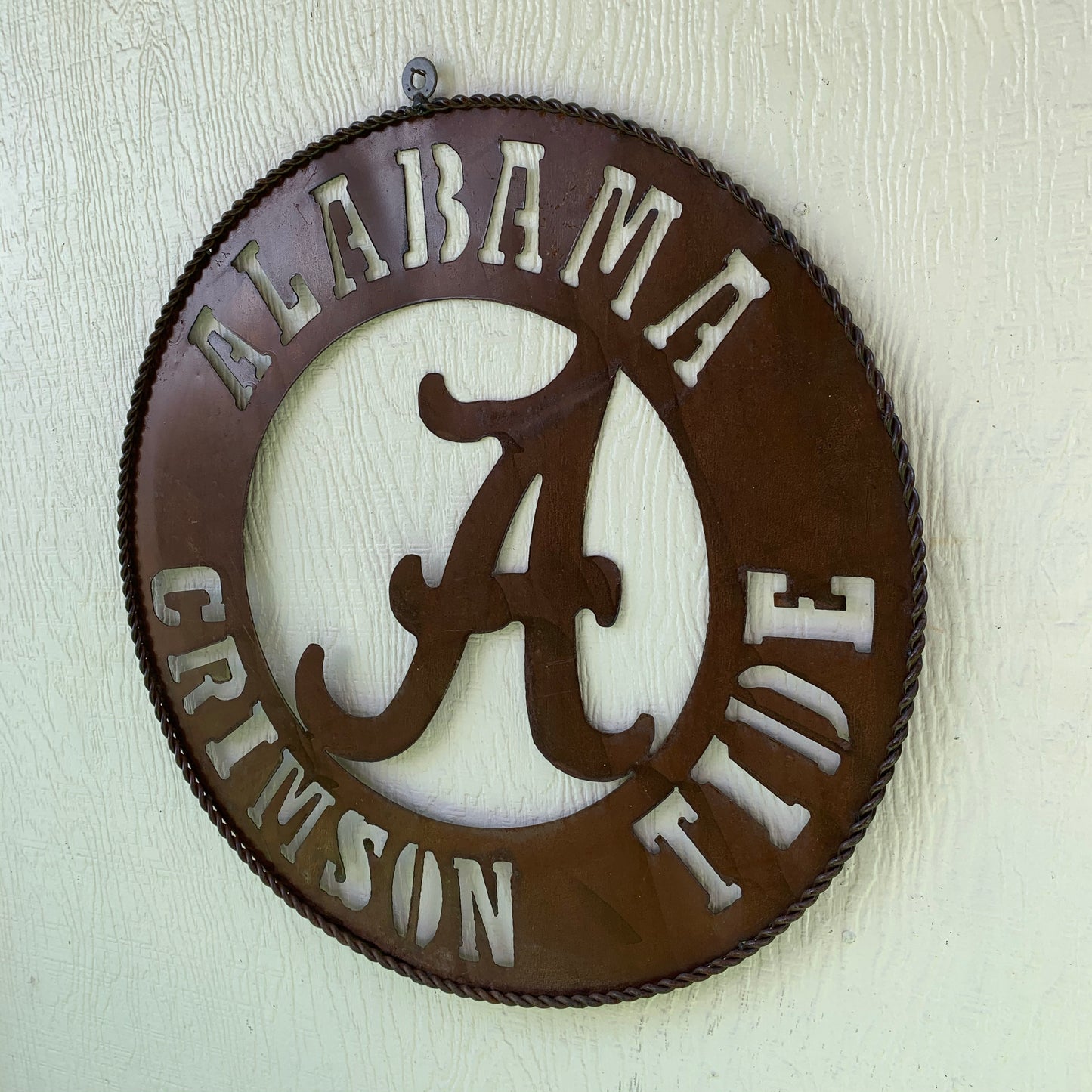 ALABAMA CRIMSON TIDE LASERCUT CUSTOM METAL VINTAGE TEAM CRAFT RUSTIC BRONZE HANDMADE