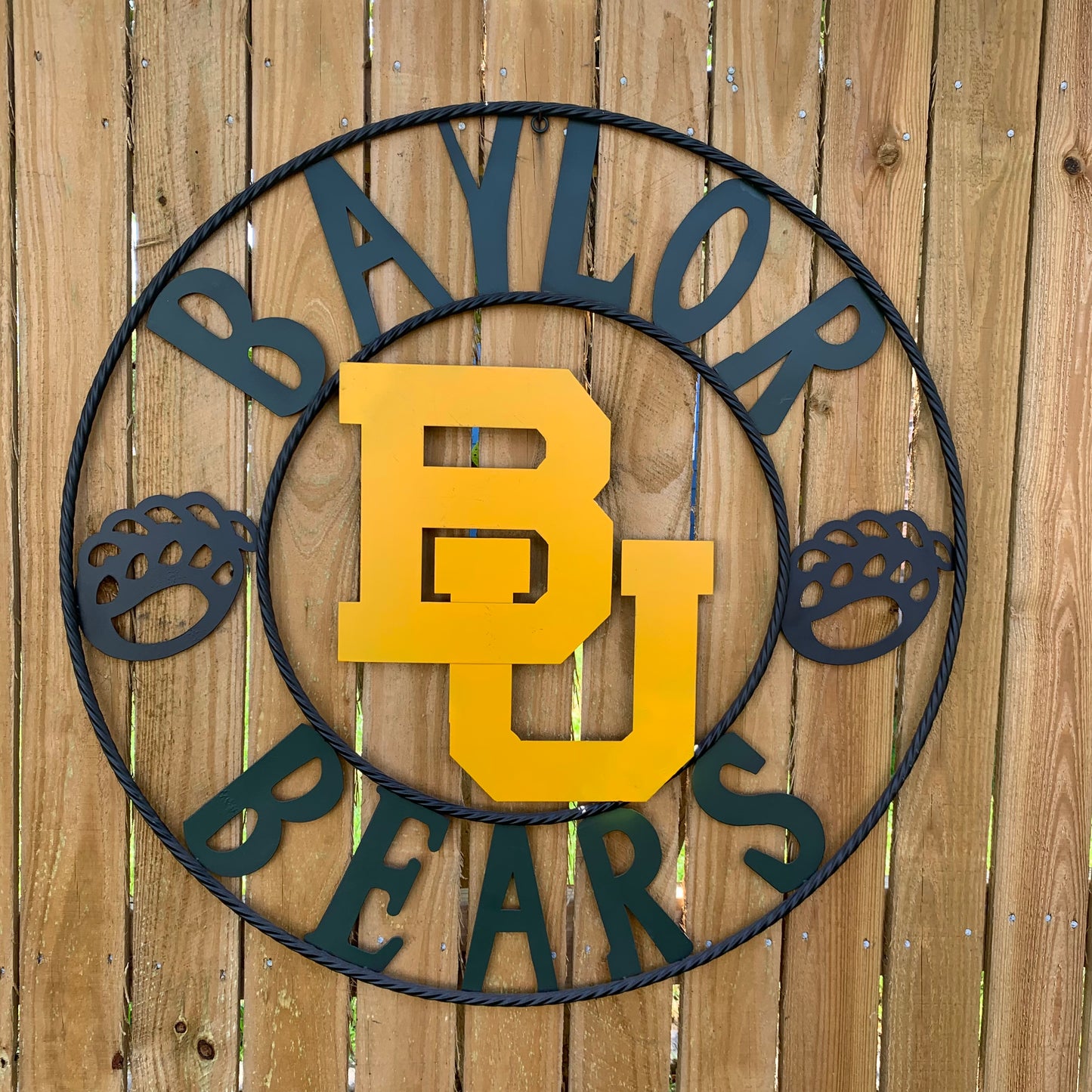 12", 18", 24", 32" BAYLOR BEARS CUSTOM METAL VINTAGE CRAFT WESTERN HOME DECOR HANDMADE