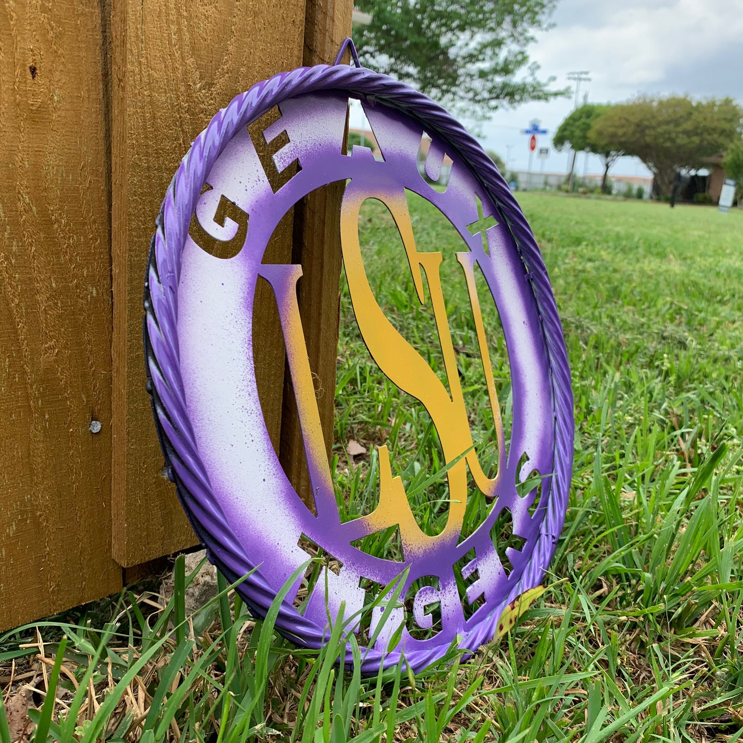 12",18",24",32" LSU GEAUX TIGERS CUSTOM METAL VINTAGE CRAFT SIGN TEAM WALL ART WESTERN HOME DECOR