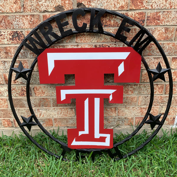 TEXAS TECH METAL COLLEGE WESTERN HOME DECOR WALL ART BRAND NEW