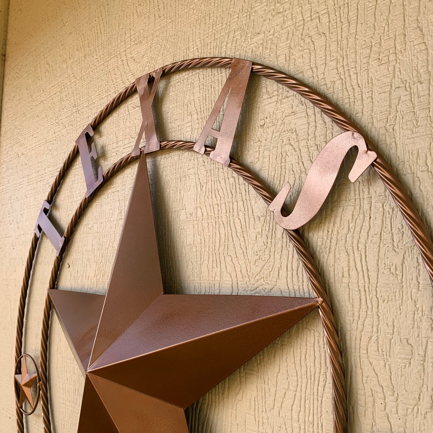 24", 32",36",40" TEXAS 1836 HAMMERED COPPER  BARN STAR METAL WALL WESTERN HOME DECOR HANDMADE NEW