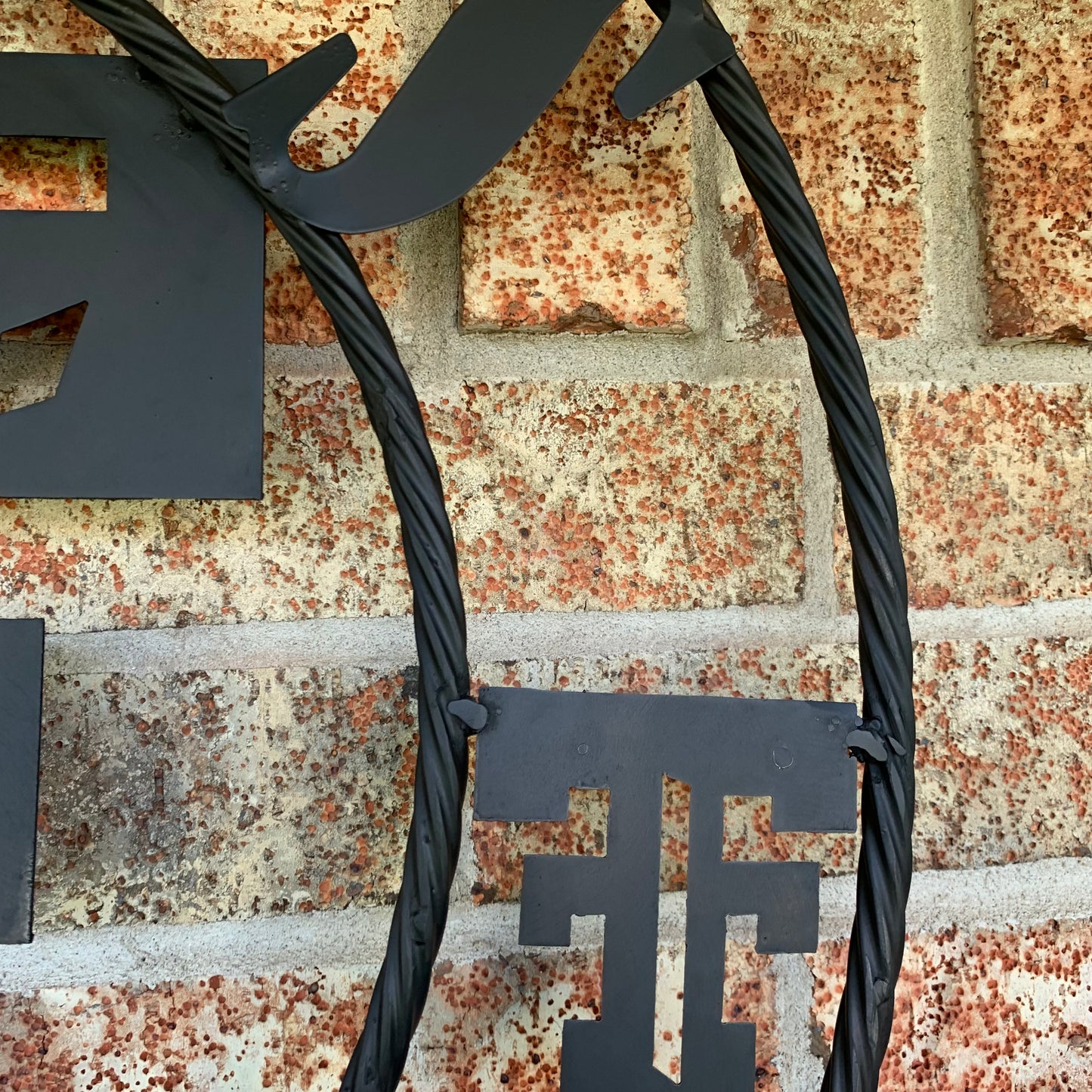 TEXAS TECH RUSTIC BLACK CUSTOM METAL VINTAGE CRAFT WESTERN HOME DECOR HANDMADE