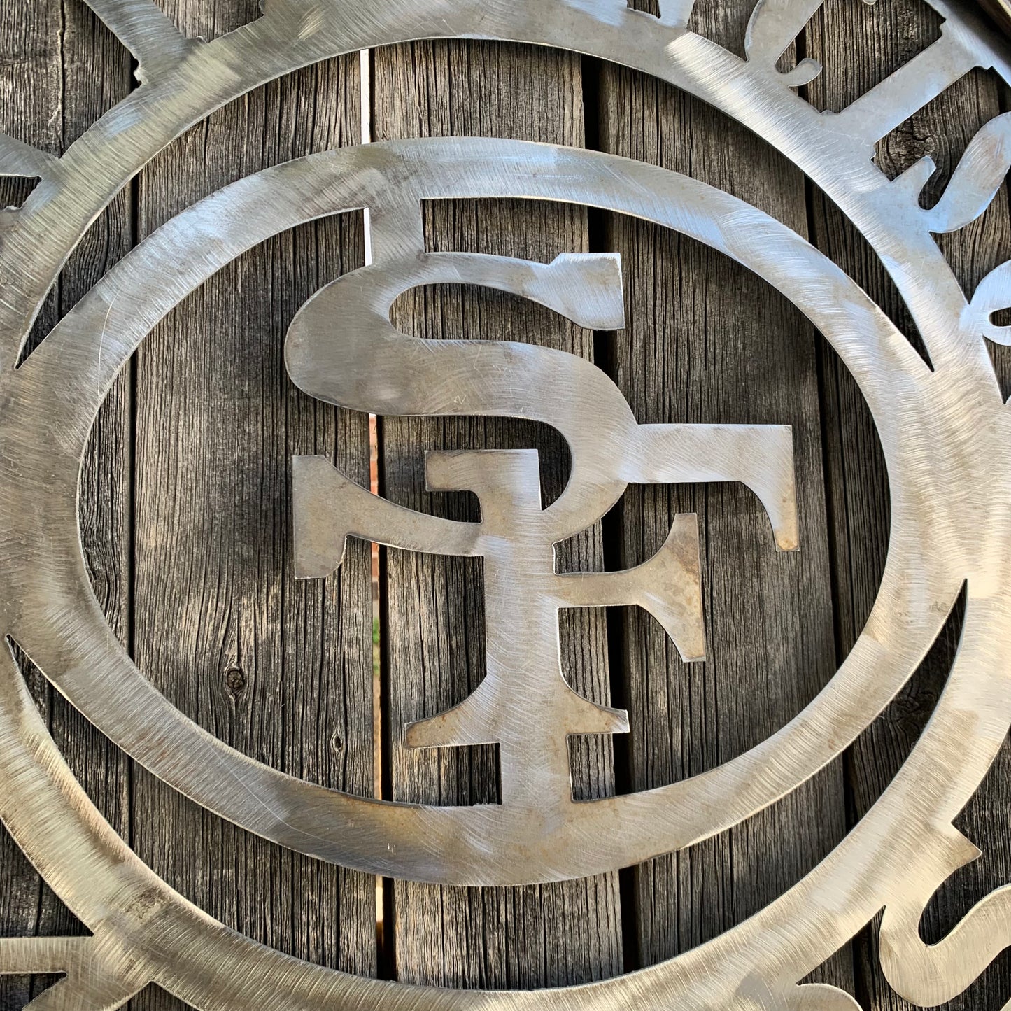 SAN FRANCISCO 49ERS METAL CUSTOM VINTAGE RAW METAL CRAFT TEAM SIGN HANDMADE 12",18",24",32",36",40",50"
