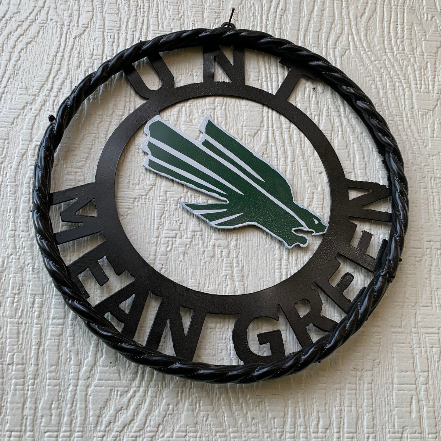 12",18",24" UNT MEAN GREEN CUSTOM METAL VINTAGE CRAFT TEAM SIGN WESTERN HOME DECOR HANDMADE