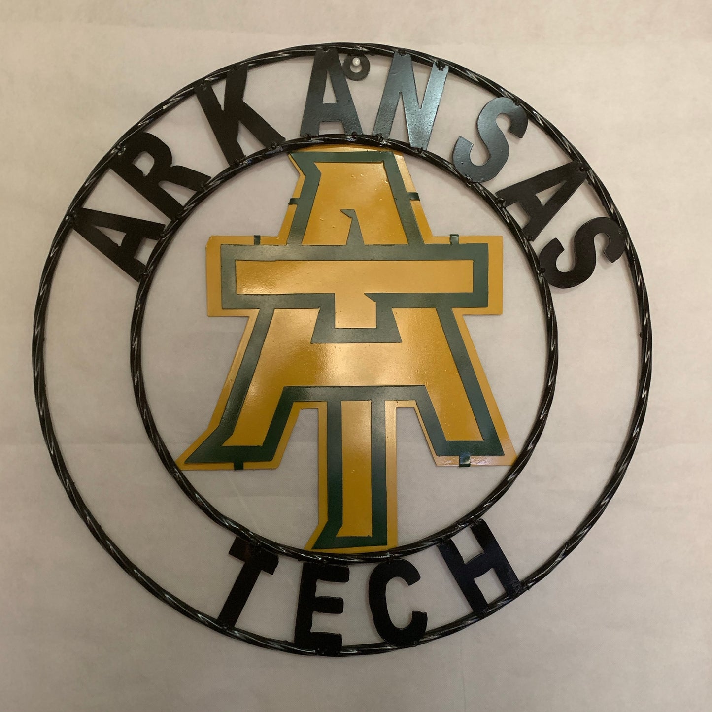 ARKANSAS TECH CUSTOM METAL VINTAGE CRAFT SIGN TEAM WESTERN HOME DECOR HANDMADE