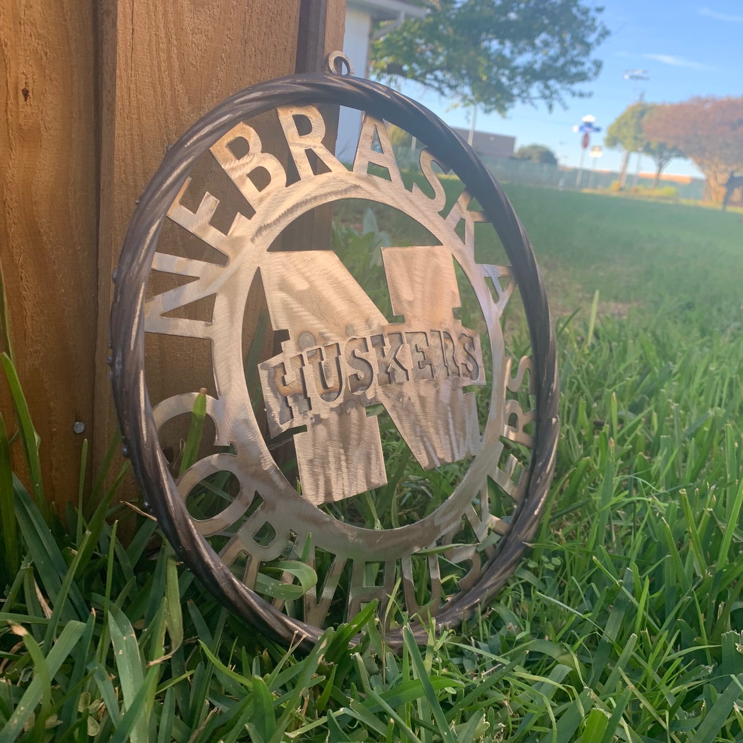 12", 18", 24", 32" NEBRASKA HUSKERS RAW METAL CUSTOM VINTAGE CRAFT TEAM SIGN