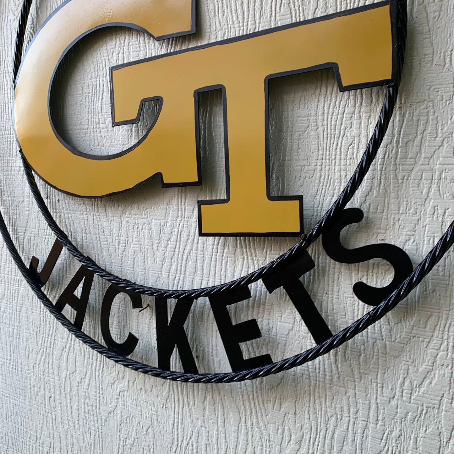 GEORGIA TECH YELLOW JACKETS CUSTOM METAL VINTAGE CRAFT SIGN TEAM WALL ART WESTERN HOME DECOR HANDMADE 12",18",24",32",36"