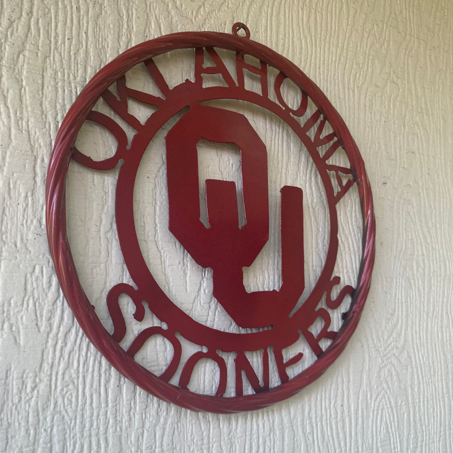 OU OKLAHOMA SOONERS RUSTIC RED METAL CUSTOM VINTAGE CRAFT WALL ART TEAM SIGN HANDMADE 12", 18", 24", 32"