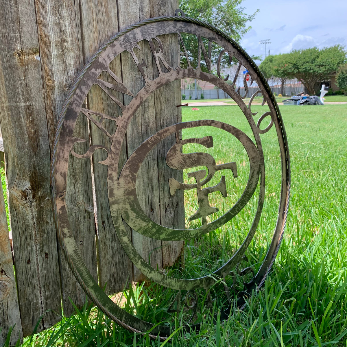 SAN FRANCISCO 49ERS METAL CUSTOM VINTAGE RAW METAL CRAFT TEAM SIGN HANDMADE 12",18",24",32",36",40",50"