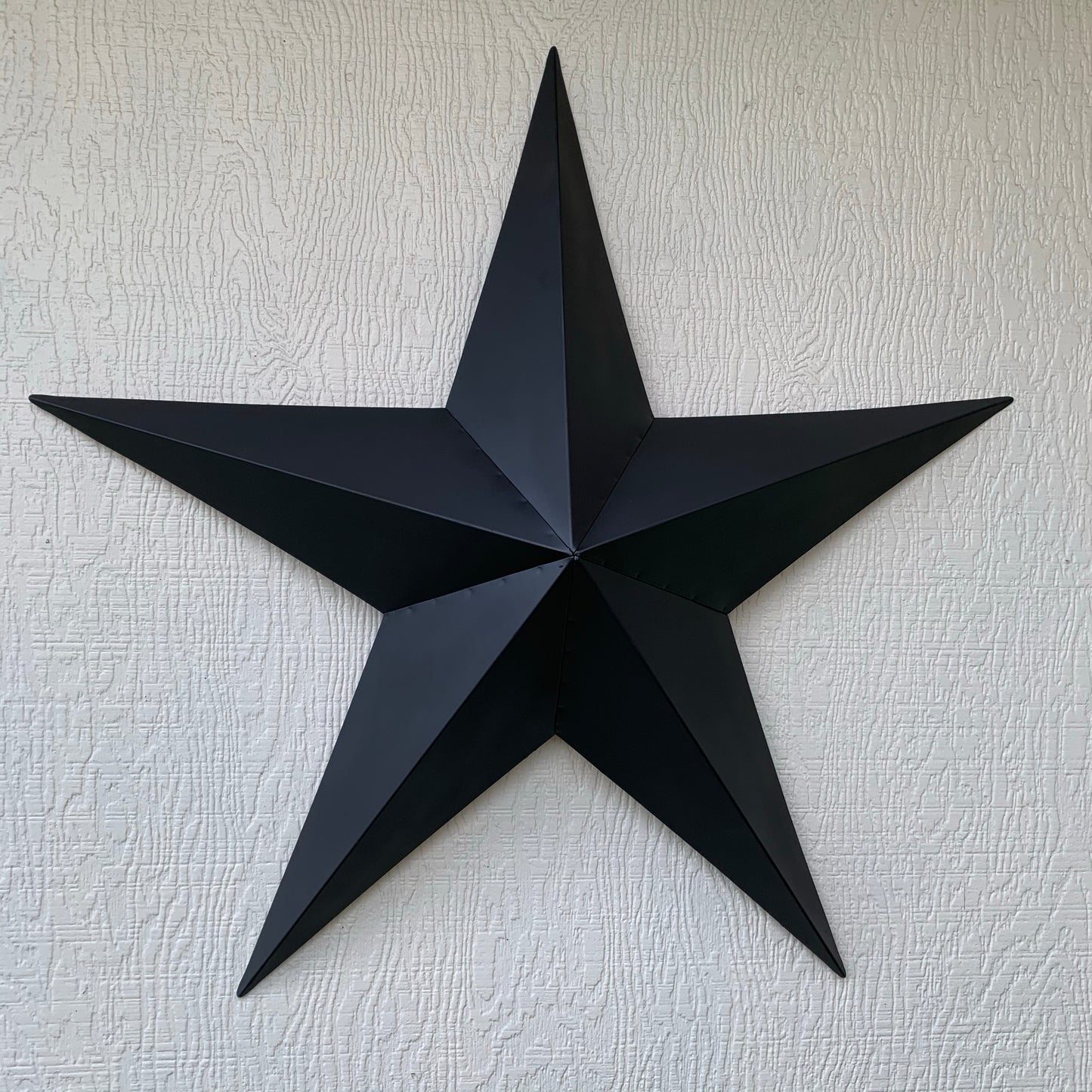 #EH10479 12", 16", 24", 30", 36" RUSTIC BLACK BARN STAR NO RING DAVID STAR 5 POINT WESTERN HOME DECOR HAND PAINTED
